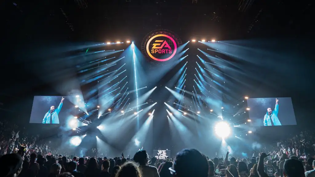 EA Sports logo with lighting