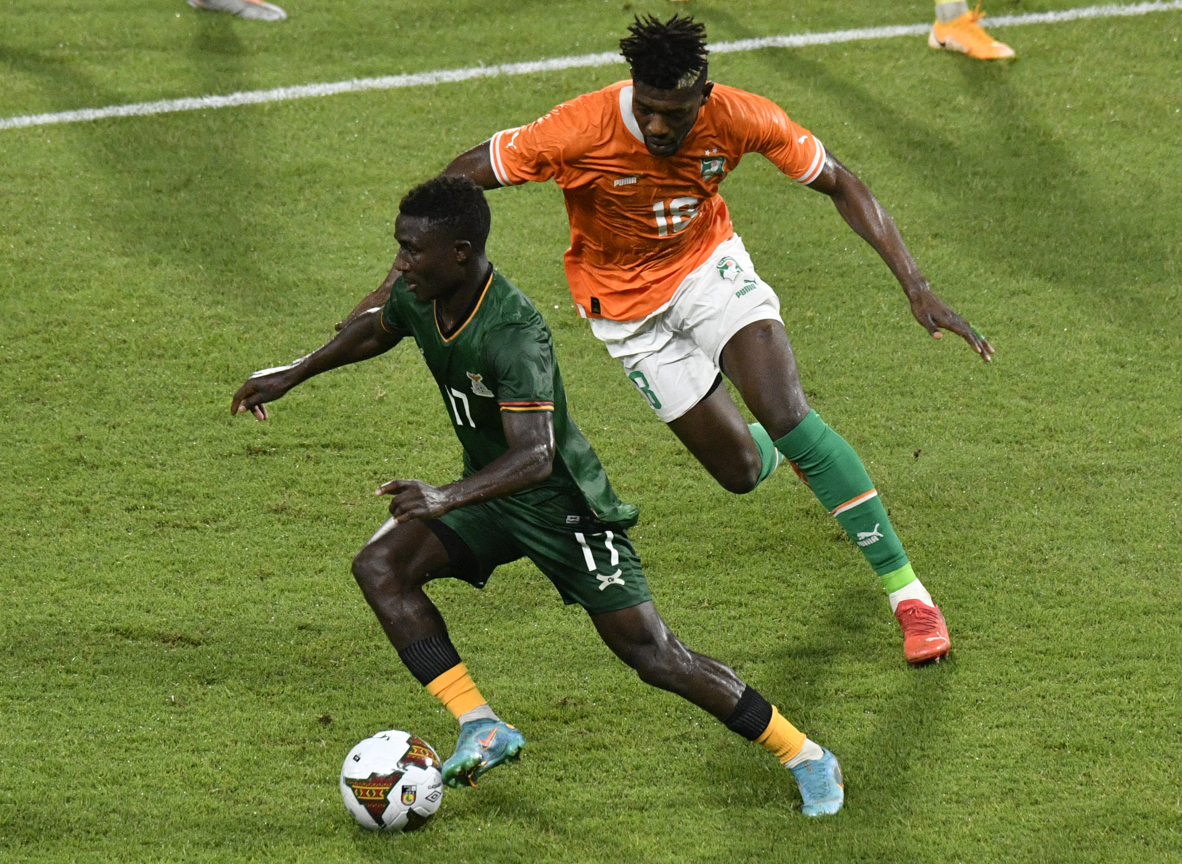 Celtic target Kings Kangwa in action for Zambia