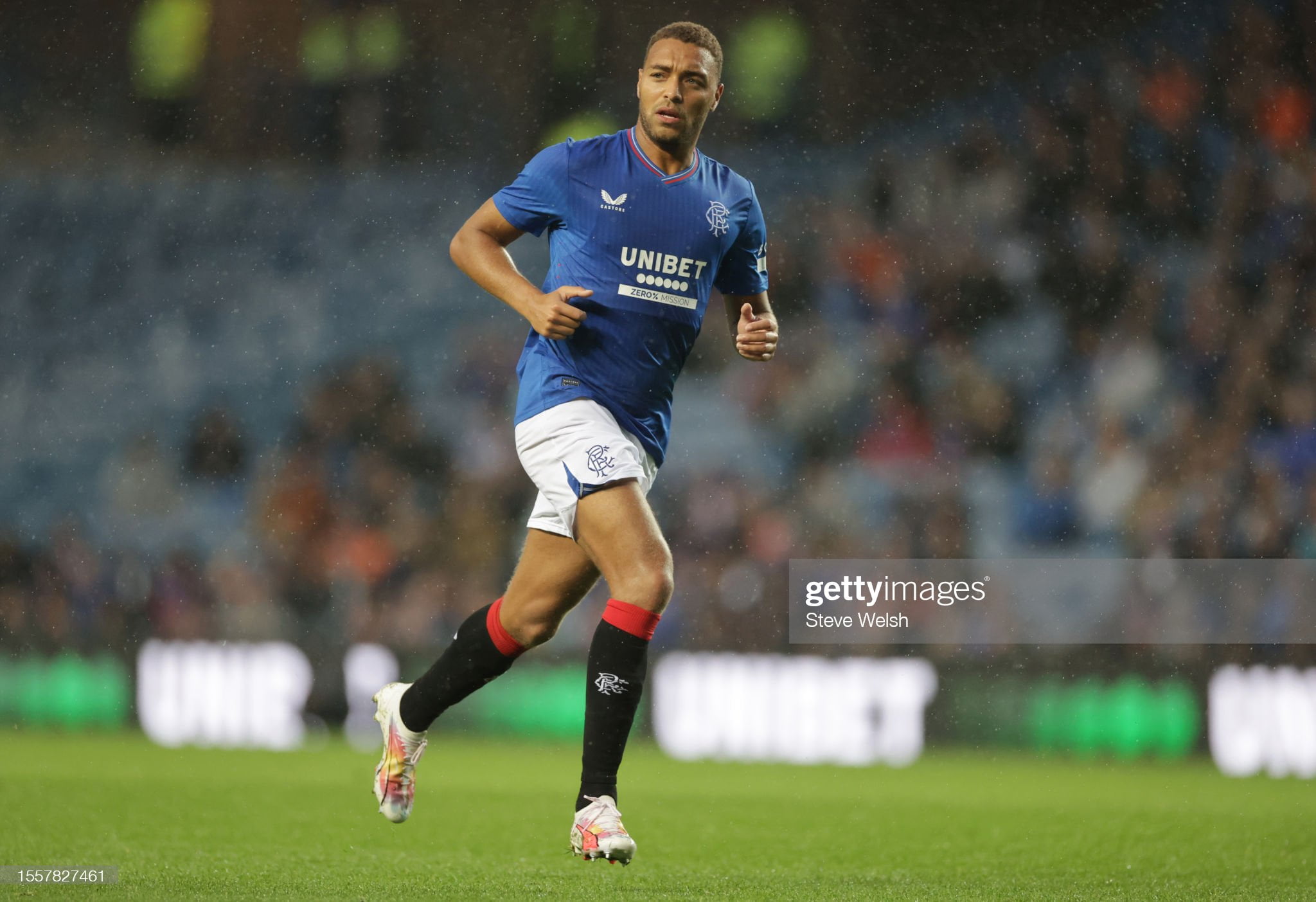 Rangers forward Cyriel Dessers in action