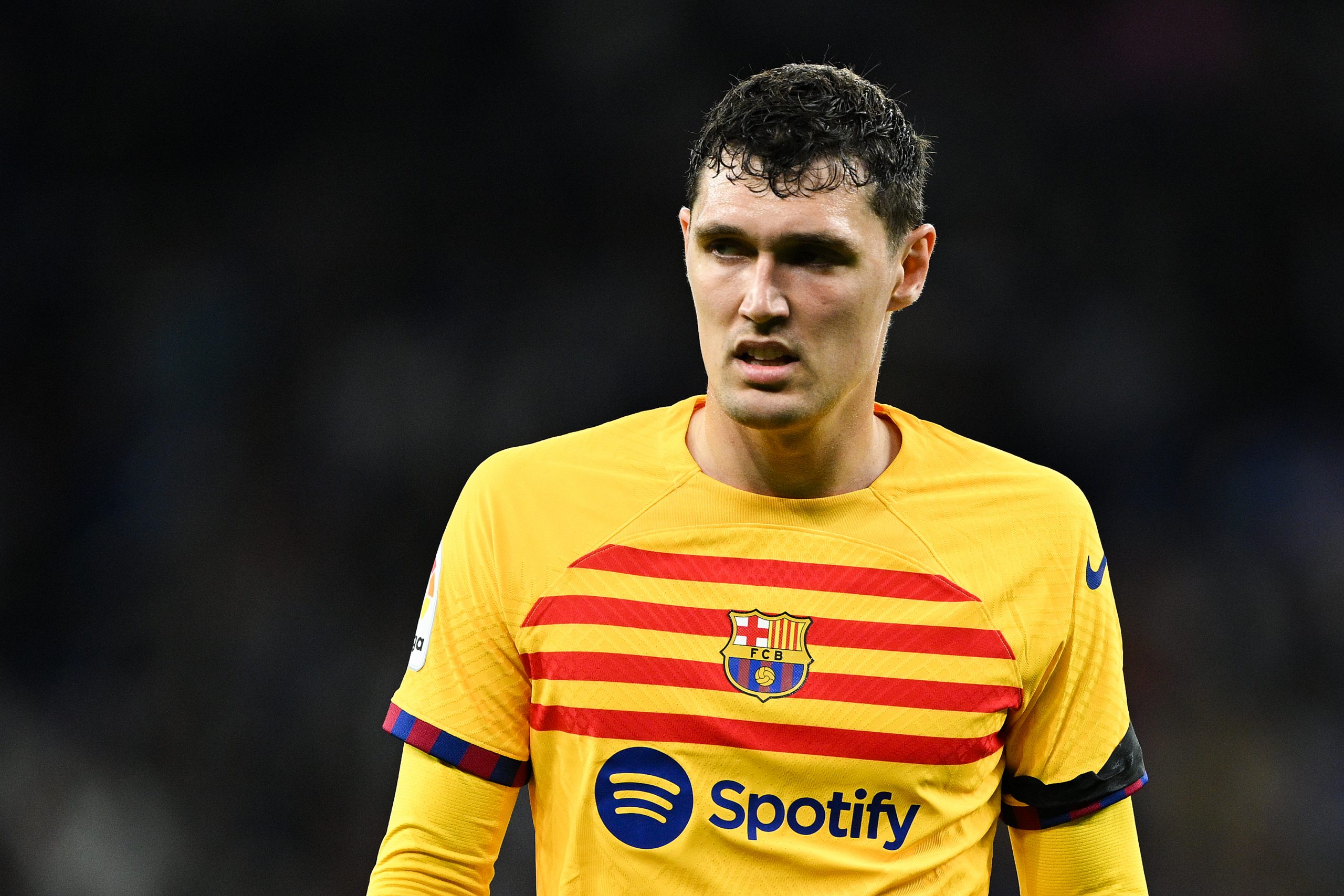 BARCELONA, SPAIN - MAY 14: Andreas Christensen of FC Barcelona looks on during the LaLiga Santander match between RCD Espanyol and FC Barcelona at RCDE Stadium on May 14, 2023 in Barcelona, Spain. (Photo by David Ramos/Getty Images)