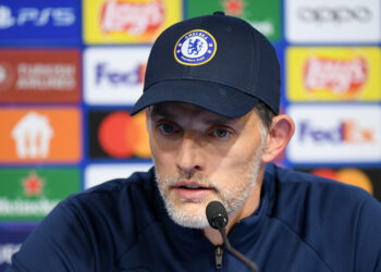 ZAGREB, CROATIA - SEPTEMBER 06: Thomas Tuchel, Manager of Chelsea speaks to the media in the post match speaks to the media in the post match press conference conference after their sides defeat during the UEFA Champions League group E match between Dinamo Zagreb and Chelsea FC at Stadion Maksimir on September 06, 2022 in Zagreb, Croatia. (Photo by Jurij Kodrun/Getty Images)