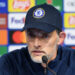 ZAGREB, CROATIA - SEPTEMBER 06: Thomas Tuchel, Manager of Chelsea speaks to the media in the post match speaks to the media in the post match press conference conference after their sides defeat during the UEFA Champions League group E match between Dinamo Zagreb and Chelsea FC at Stadion Maksimir on September 06, 2022 in Zagreb, Croatia. (Photo by Jurij Kodrun/Getty Images)