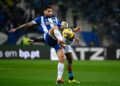 FC Porto's Argentine midfielder #22 Alan Varela kicks the ball during the Portuguese League football match between FC Porto and Moreirense FC at the Dragao stadium in Porto on January 20, 2024. (Photo by MIGUEL RIOPA / AFP) (Photo by MIGUEL RIOPA/AFP via Getty Images)