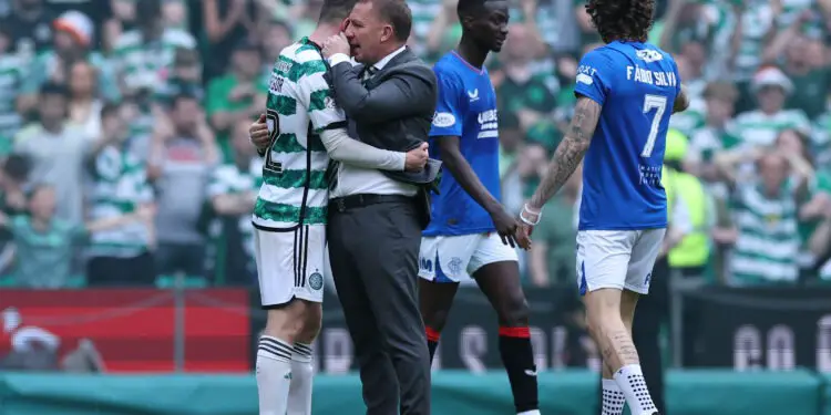 Celtic boss Brendan Rodgers with Callum McGregor