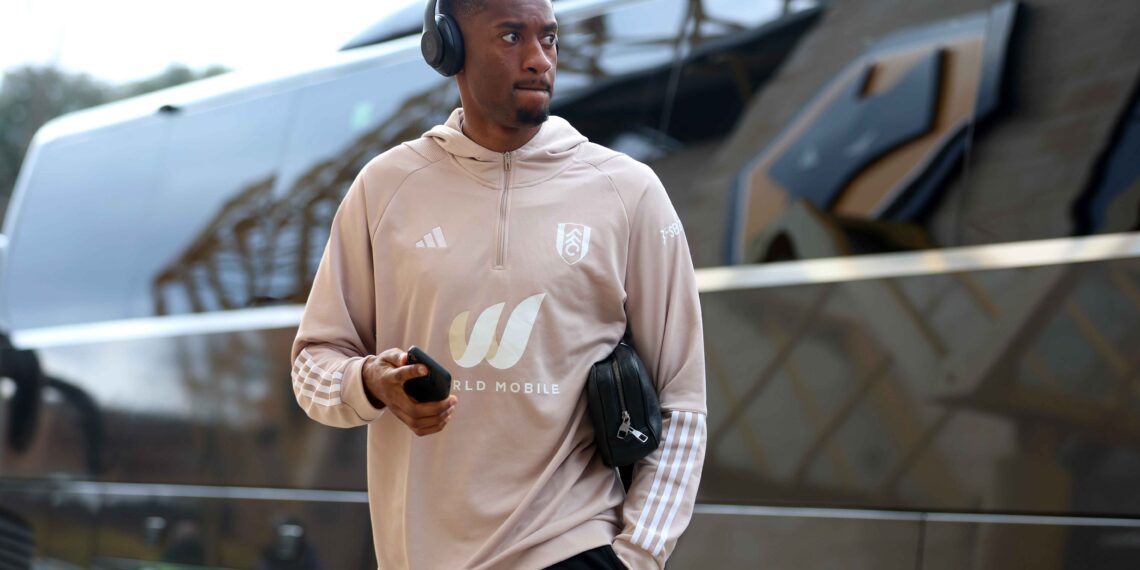WOLVERHAMPTON, ENGLAND - MARCH 09: Tosin Adarabioyo of Fulham arrives at the stadium prior to the Premier League match between Wolverhampton Wanderers and Fulham FC at Molineux on March 09, 2024 in Wolverhampton, England. (Photo by Nathan Stirk/Getty Images)