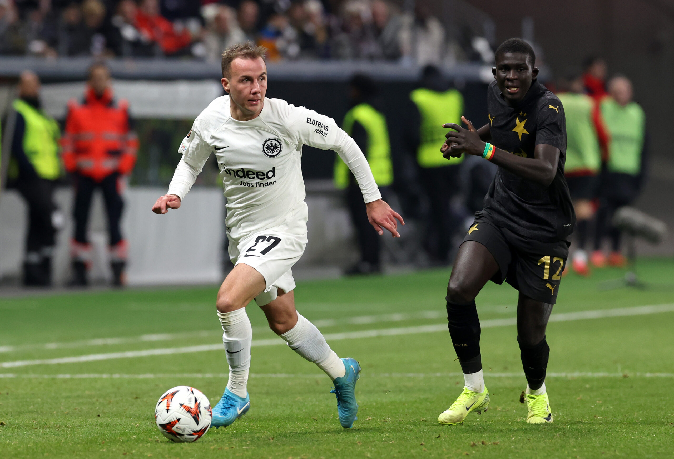 Liverpool target El Hadji Malick Diouf in action for Slavia Prague