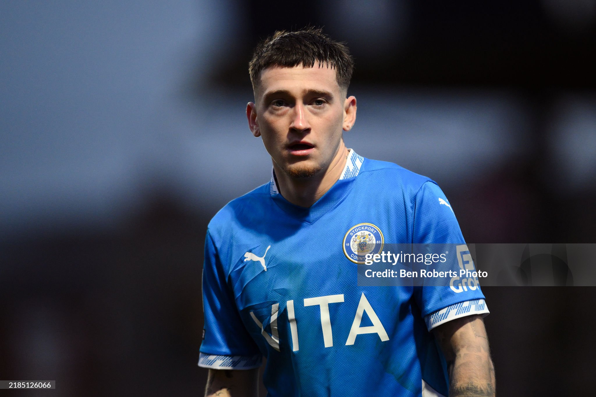 Celtic target Louie Barry in action for Stockport County