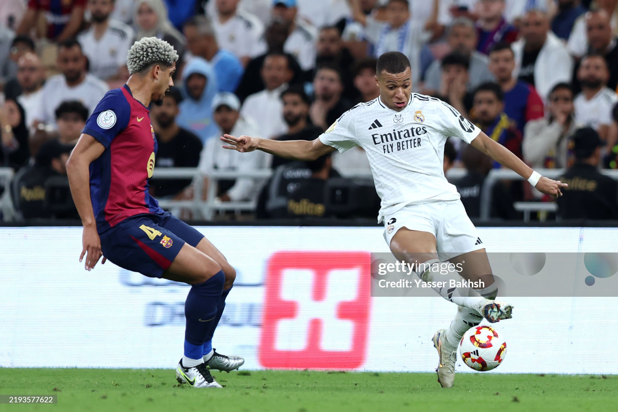 Barcelona defender Ronald Araujo in action against Real Madrid