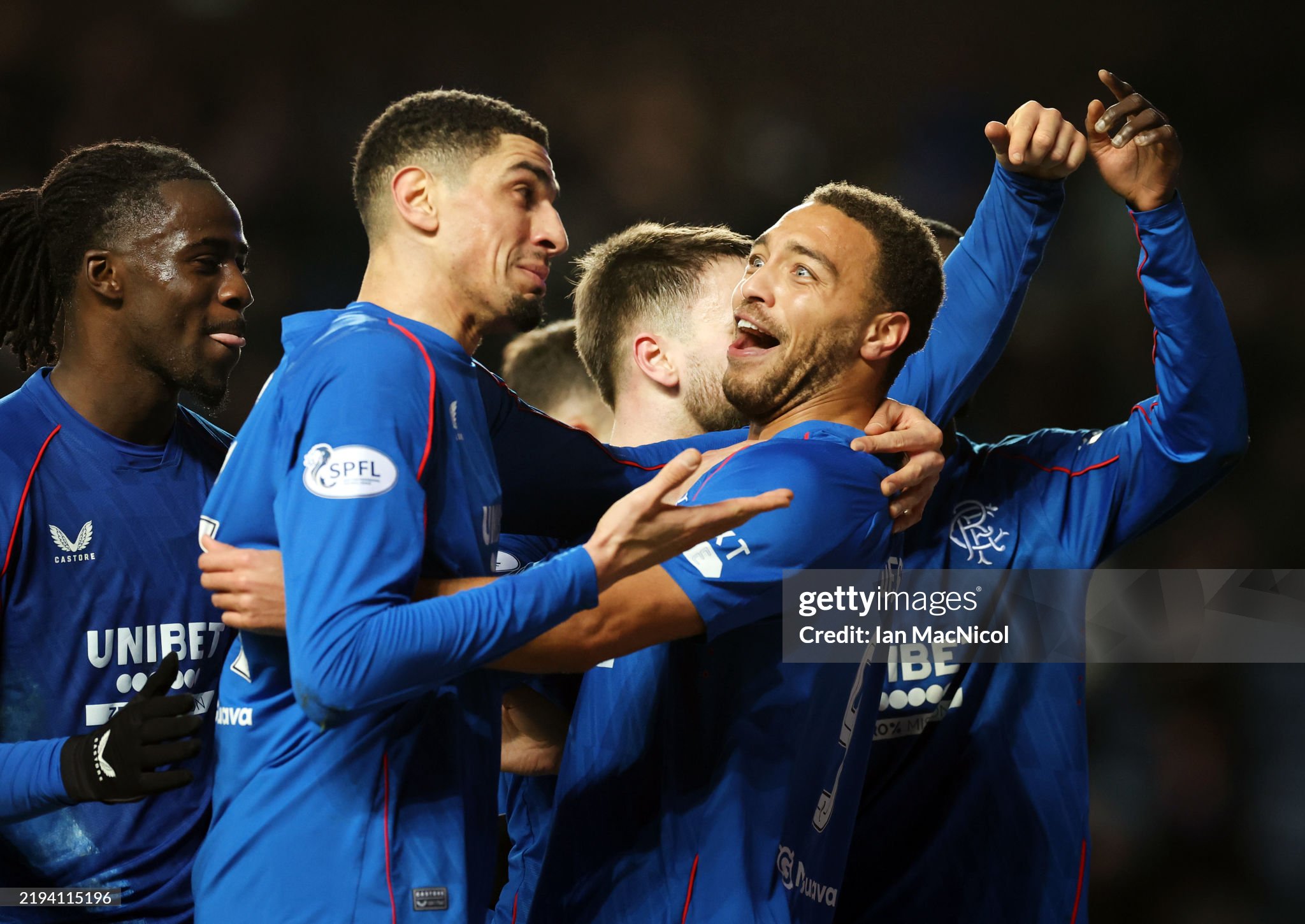 Rangers striker Cyriel Dessers celebrates his goal against Aberdeen