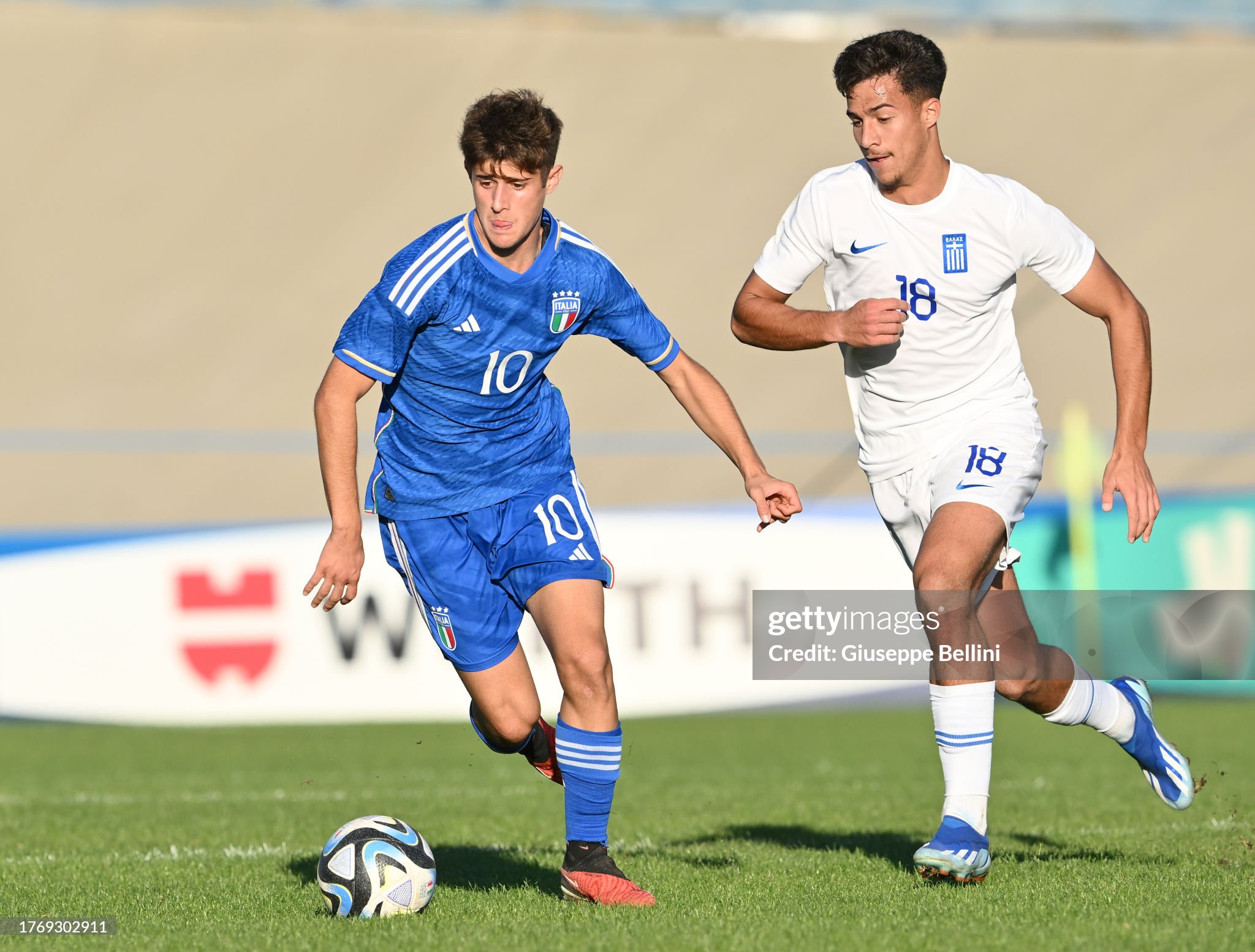 Aston Villa target Kostoulas in action for Greece U17s.