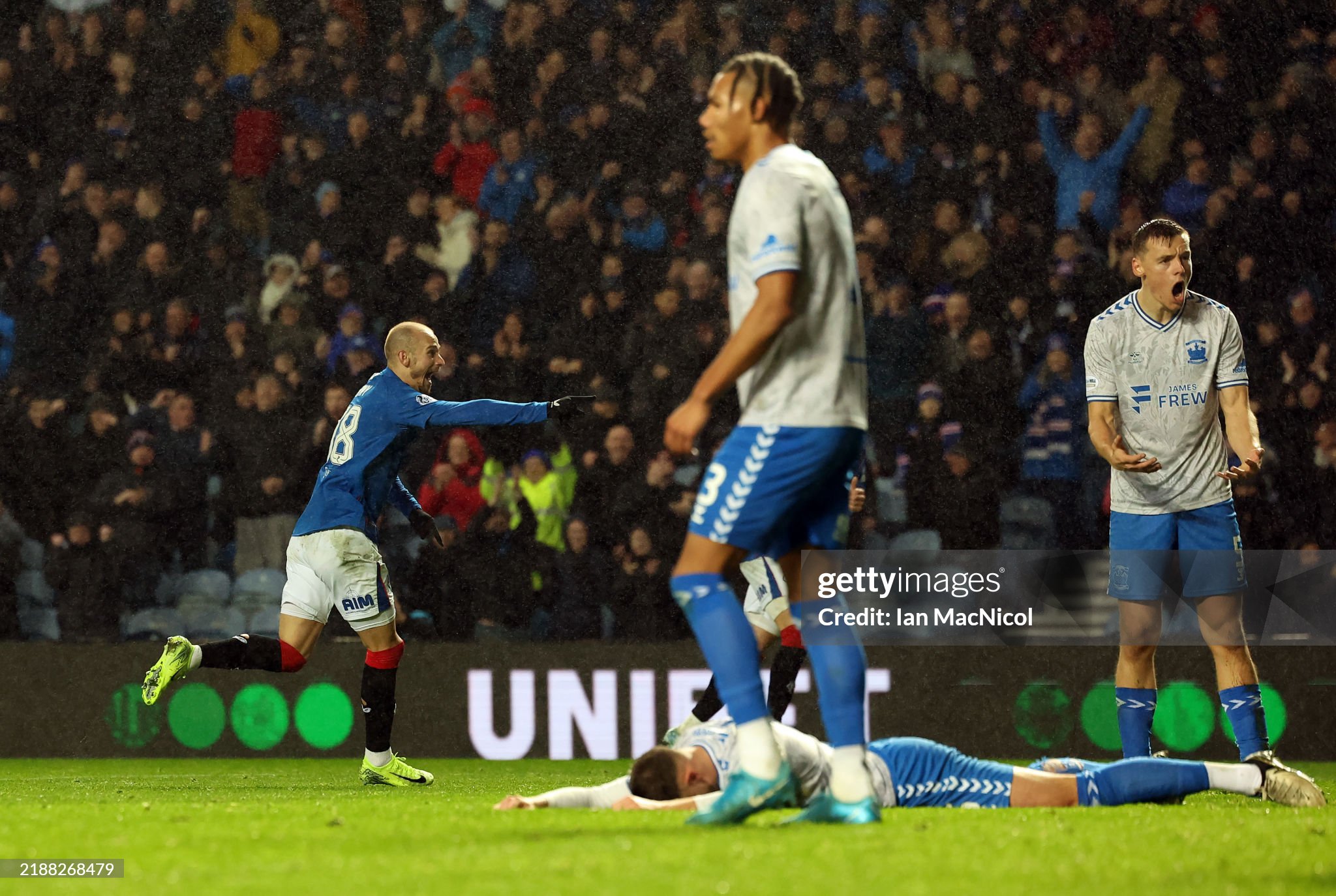 Rangers winger Vaclav Cerny celebrates his goal against Kilmarnock