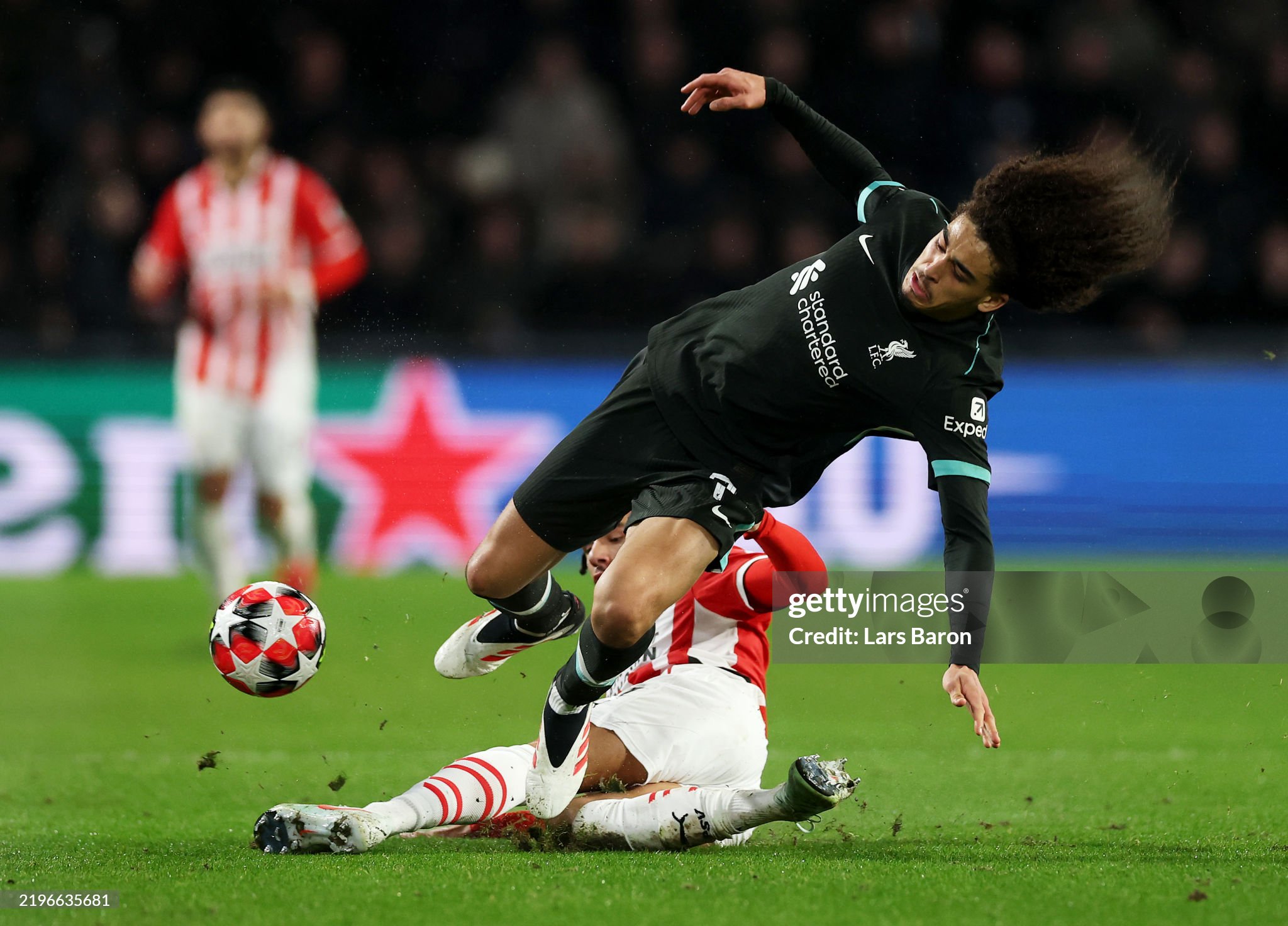 Liverpool youngster Jayden Danns in action against PSV