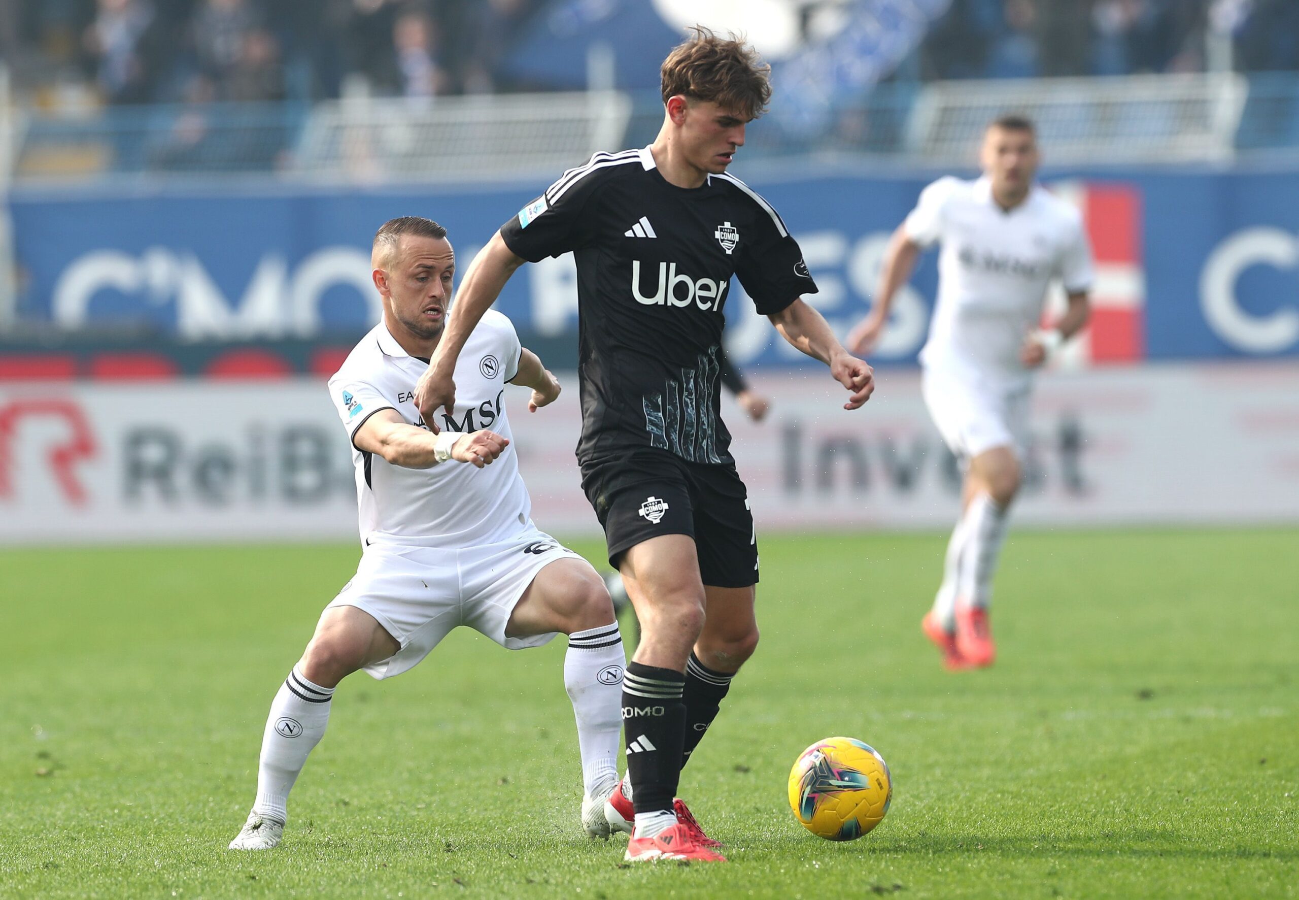 Tottenham target Nico Paz in action against Napoli
