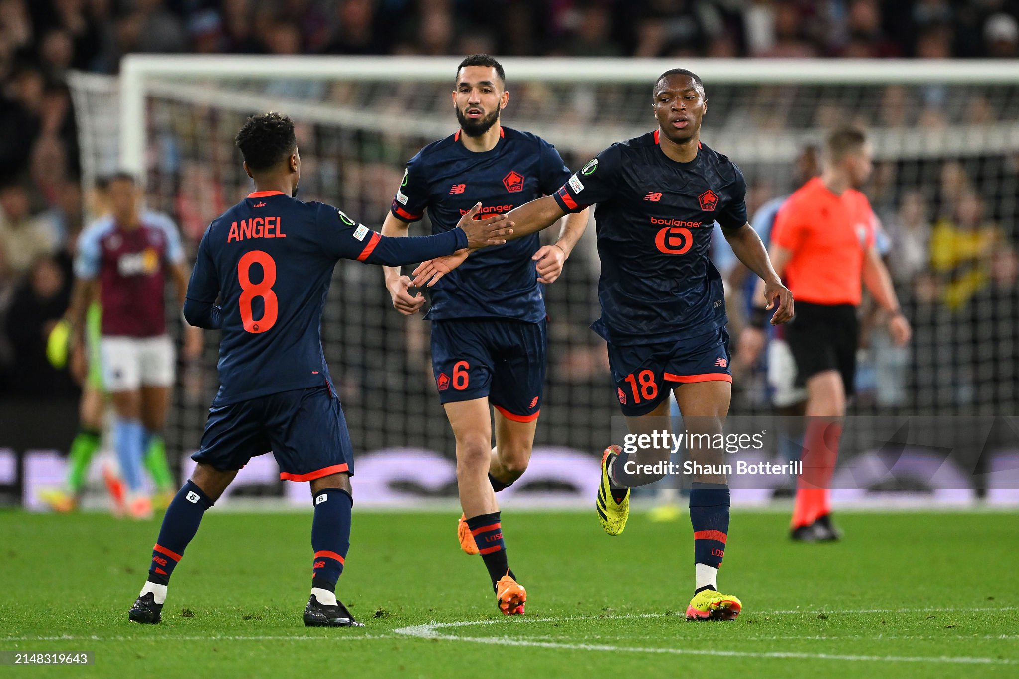 West Ham target Angel Gomes celebrates a goal against Aston Villa