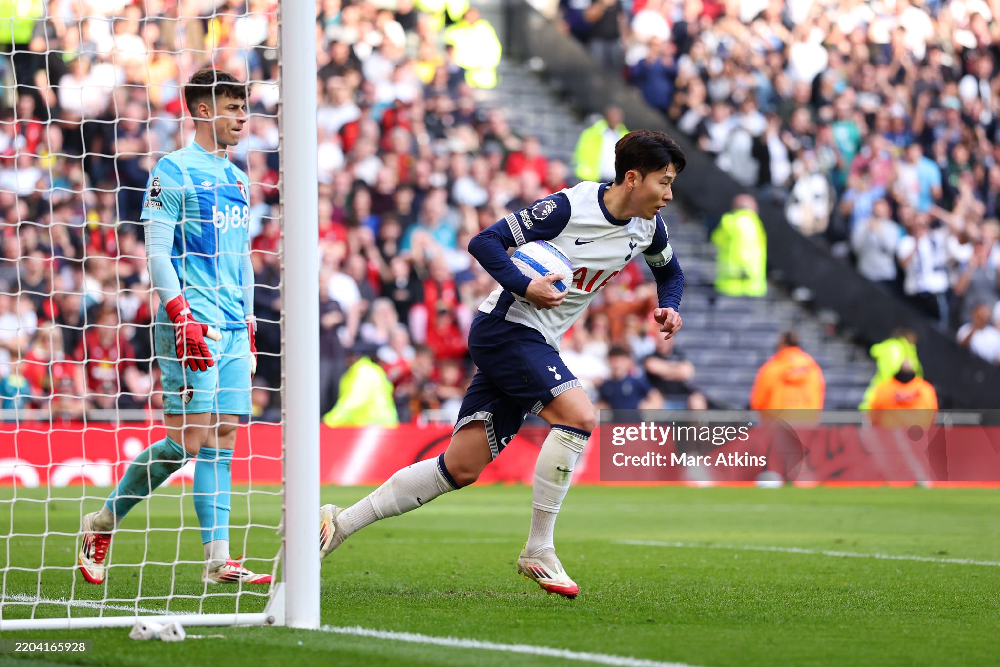 Tottenham skipper Son Heung-min scores from the spot