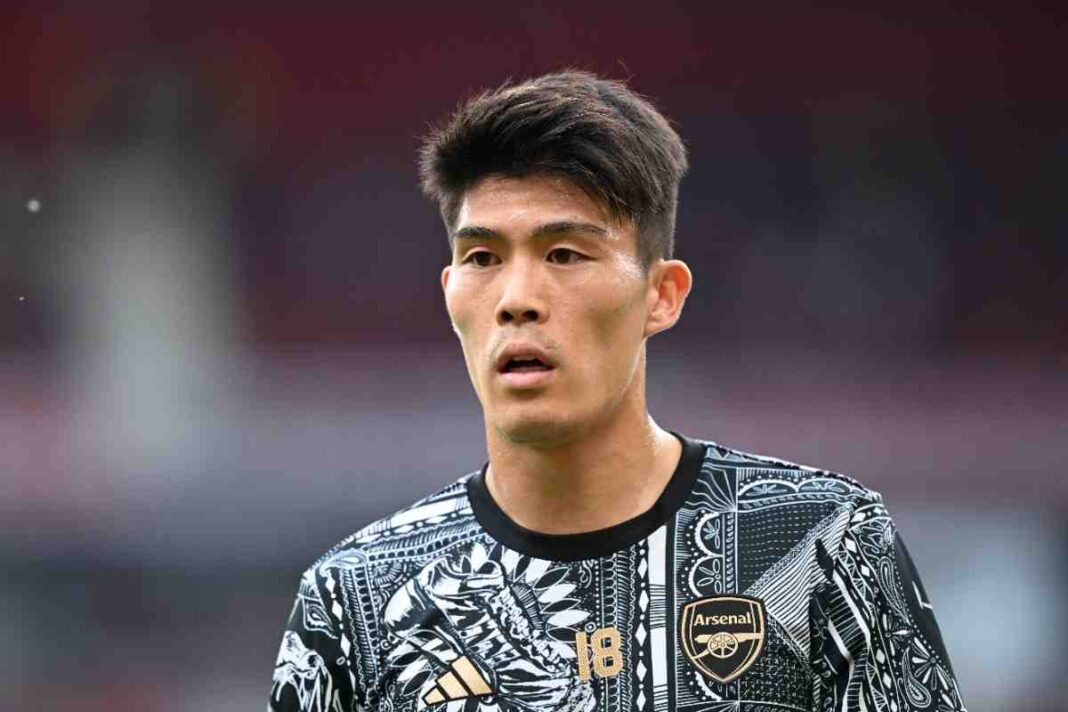 manchester-united-v-arsenal-fc-premier-league (1) Takehiro Tomiyasu of Arsenal