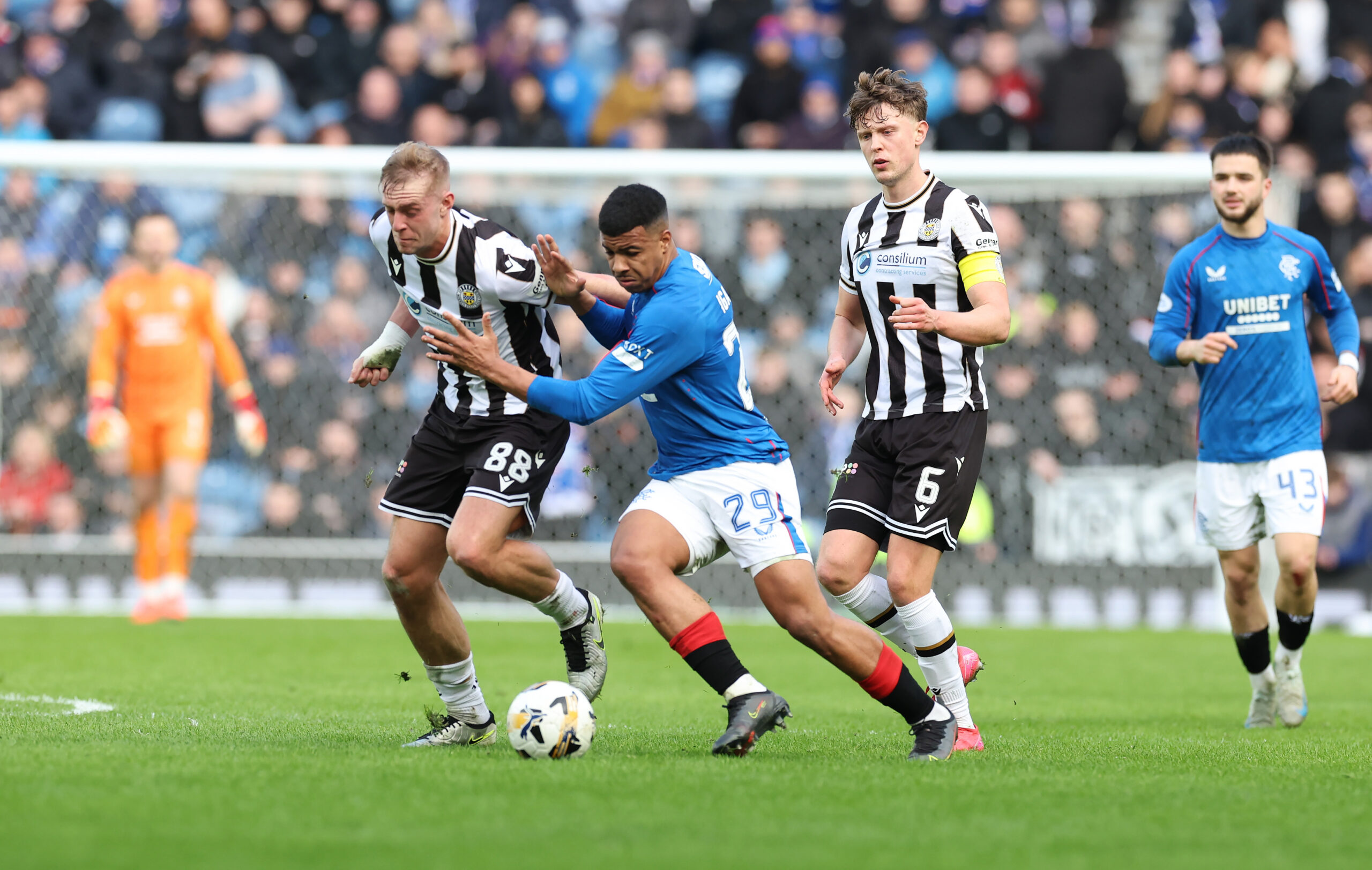 Rangers attacker Hamza Igamane in action against St Mirren