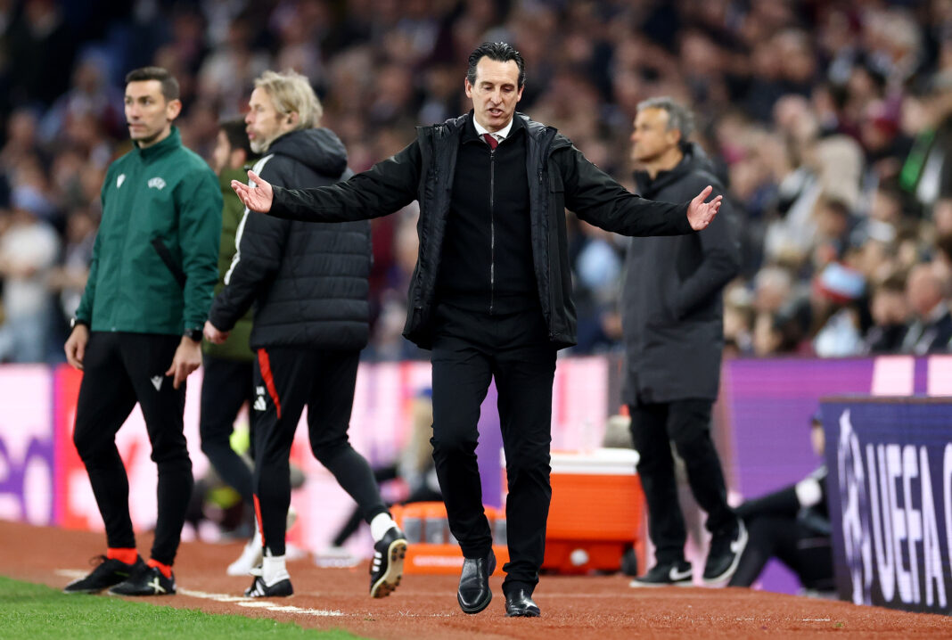 Aston Villa FC v Paris Saint-Germain - UEFA Champions League 2024/25 Quarter Final Second Leg Aston Villa manager Unai Emery