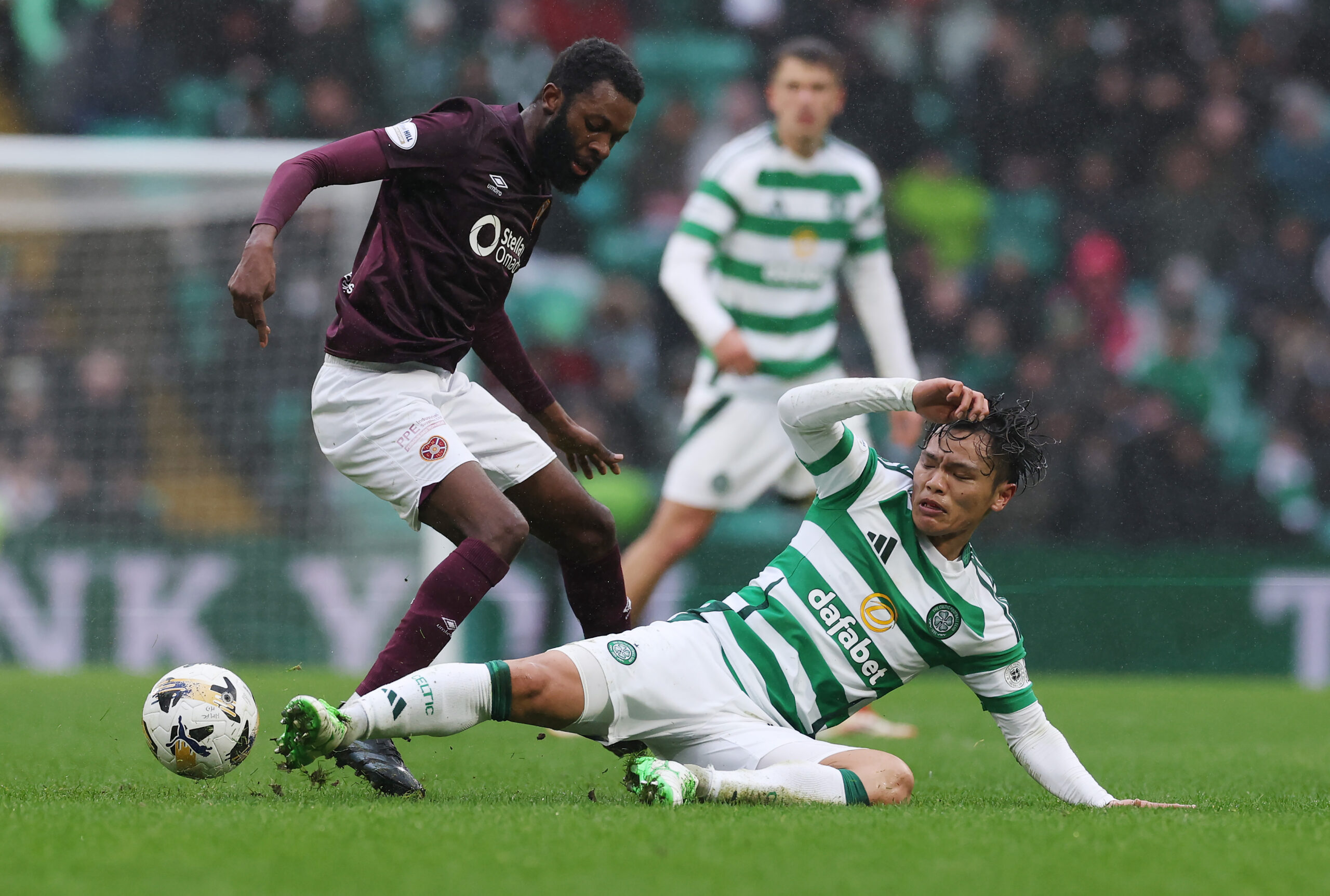 Celtic midfielder Reo Hatate in action