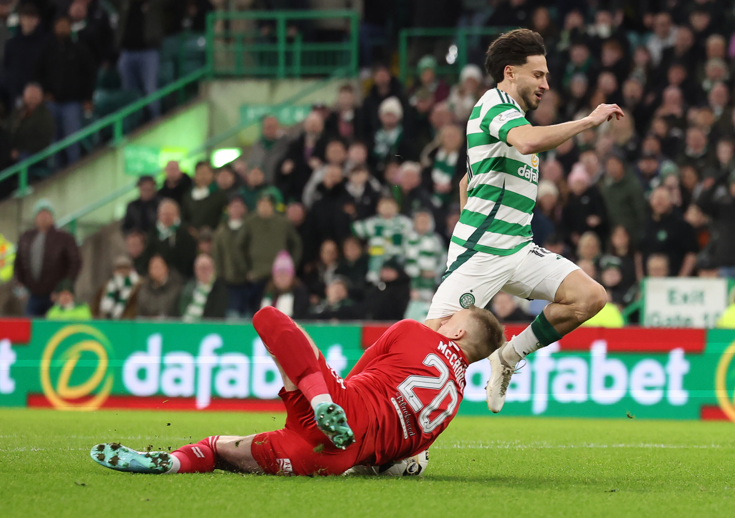 Celtic forward Nicolas Kuhn in action against Kilmarnock