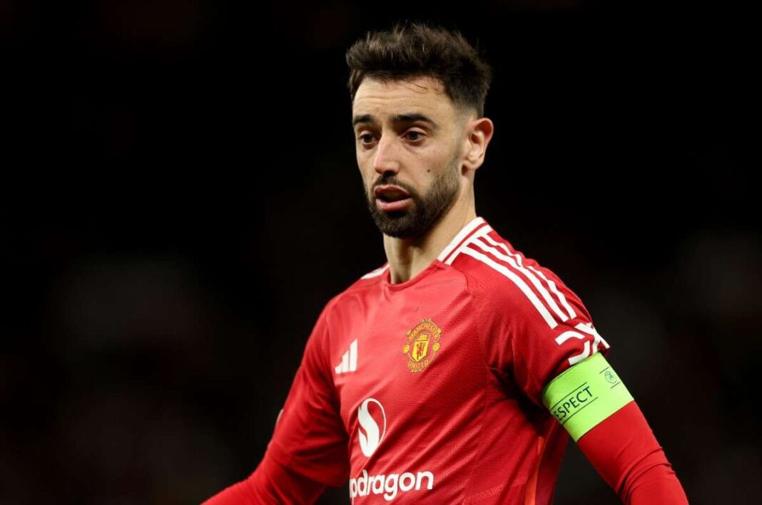 manchester-united-v-olympique-lyonnais-uefa-europa-league-2024-25-quarter-final-second-leg (1) Bruno Fernandes Manchester United