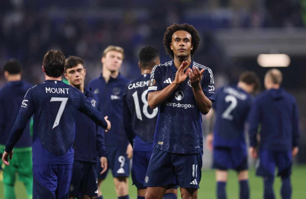 olympique-lyonnais-v-manchester-united-uefa-europa-league-2024-25-quarter-final-first-leg (1) Joshua Zirkzee of Manchester United