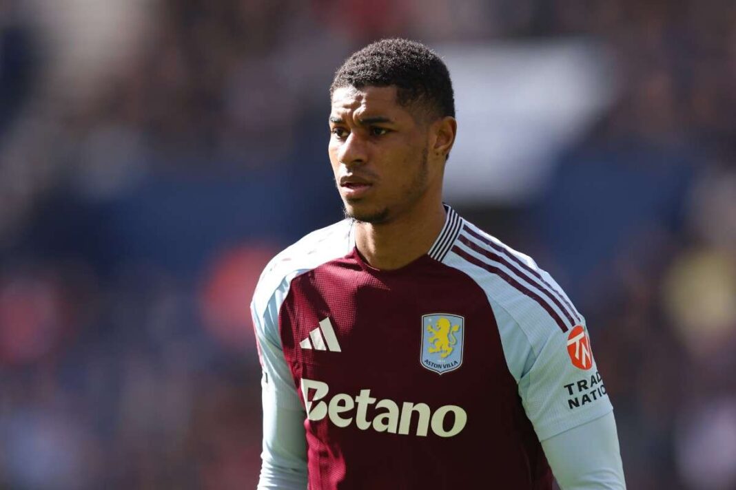preston-north-end-v-aston-villa-emirates-fa-cup-quarter-final (1) Marcus Rashford of Aston Villa