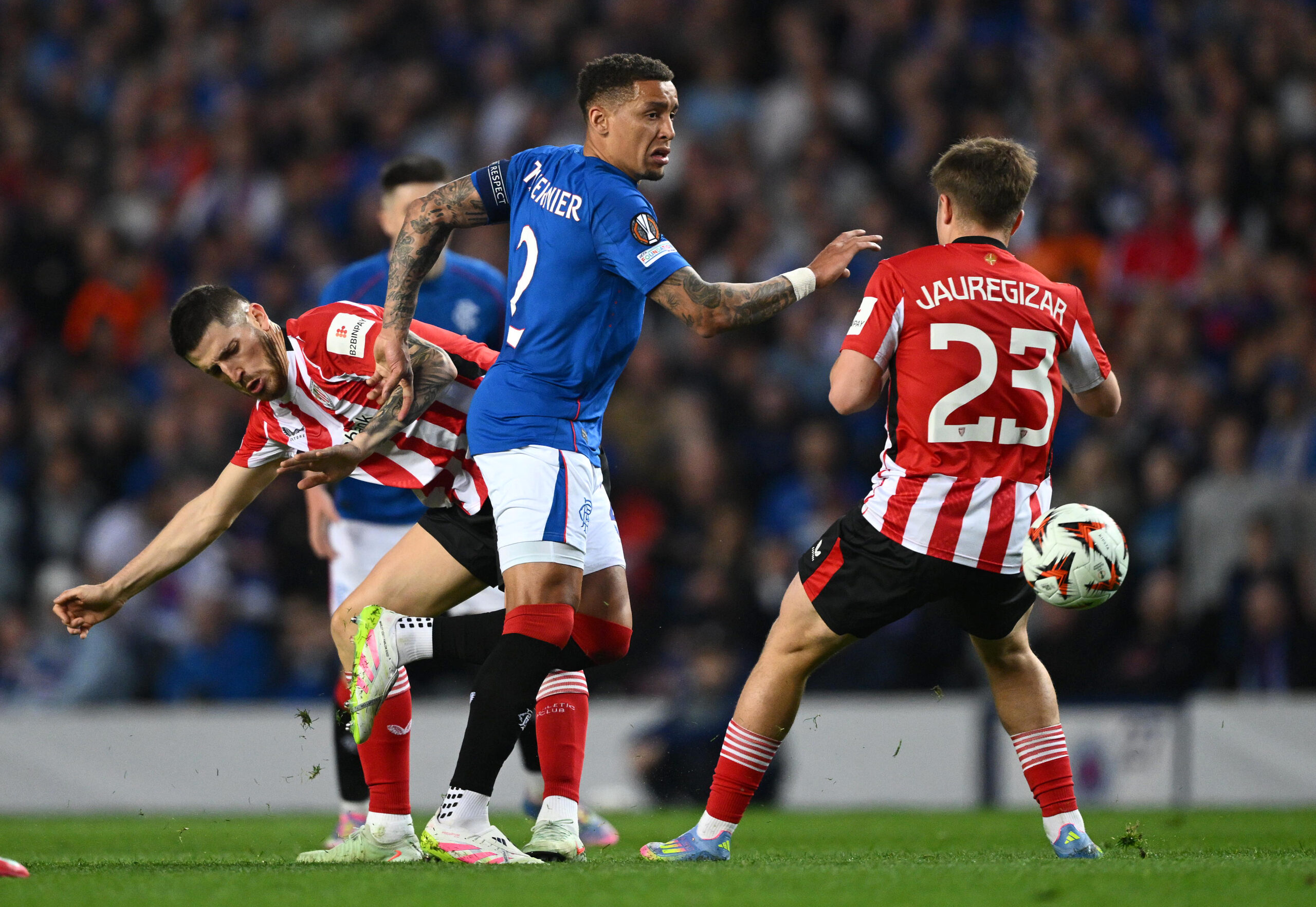 Rangers skipper Tavernier in action against Athletic club