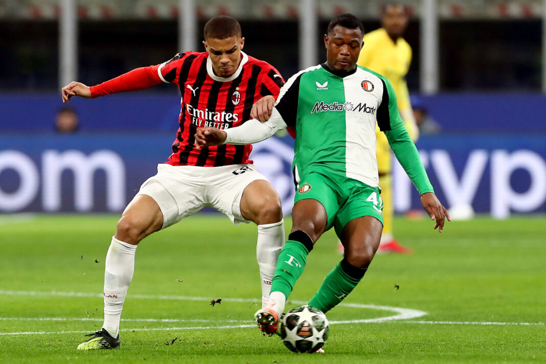 AC Milan v Feyenoord - UEFA Champions League 2024/25 League Knockout Play-off Second Leg Aston Villa target Zépiqueno Redmond