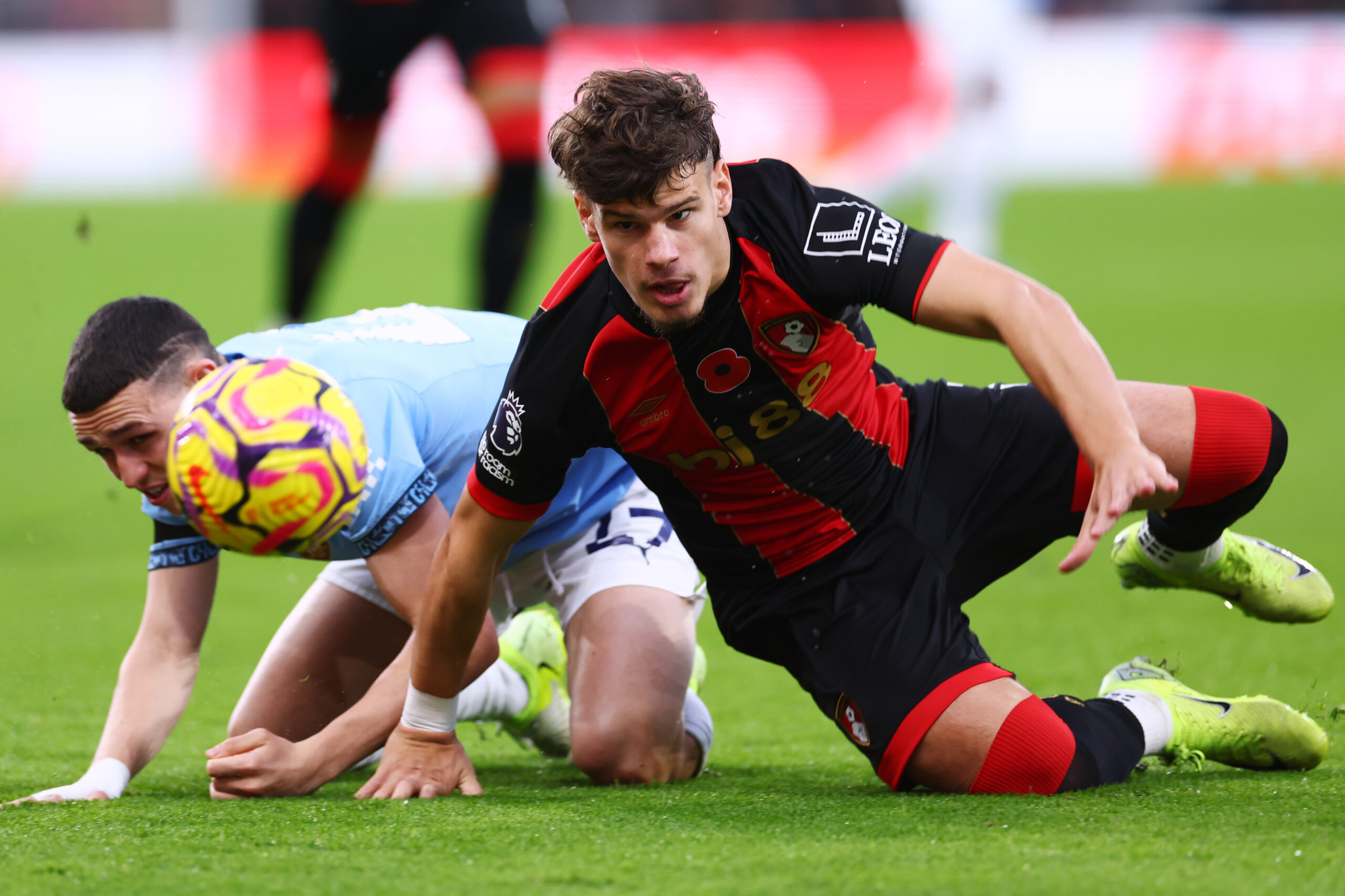Liverpool target Kerkez in action against Man City
