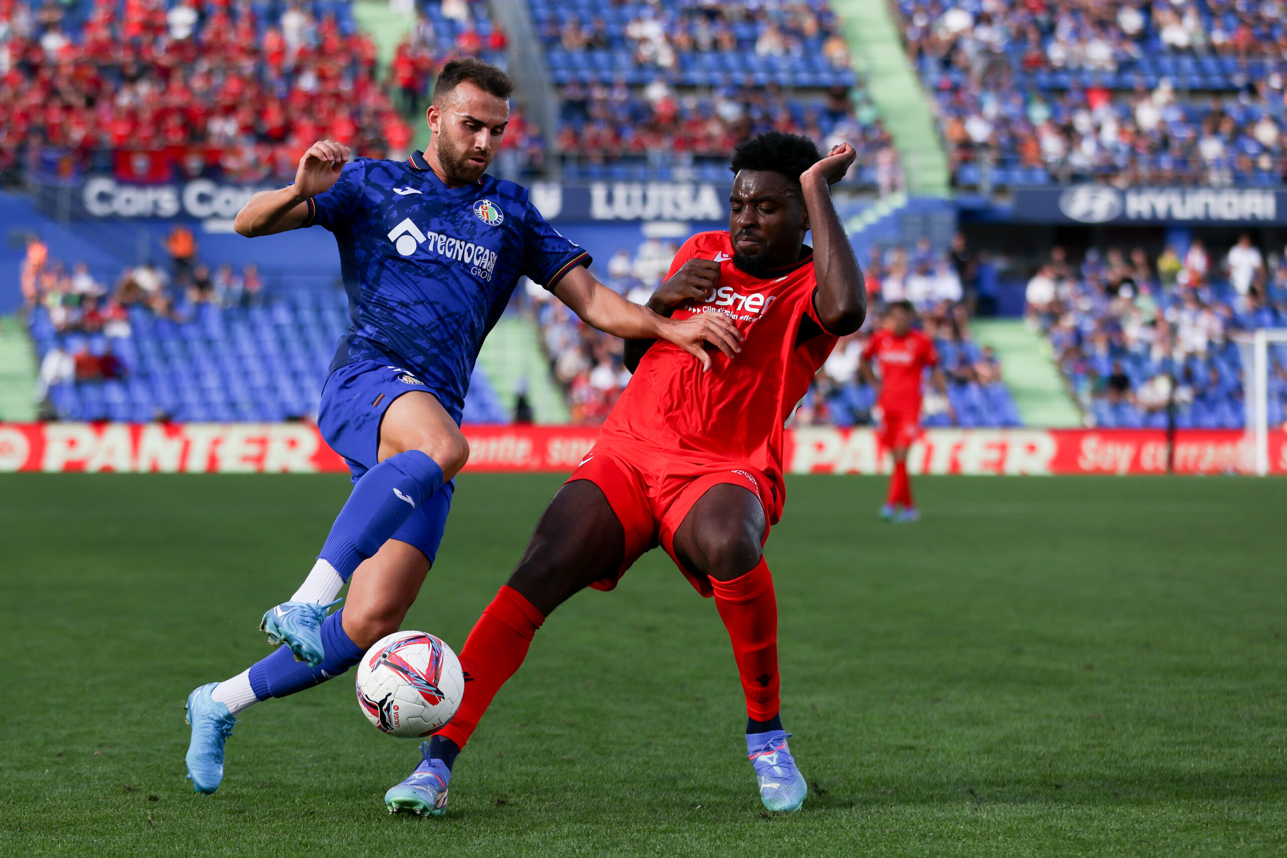 Aston Villa target Boyomo in action for Osasuna