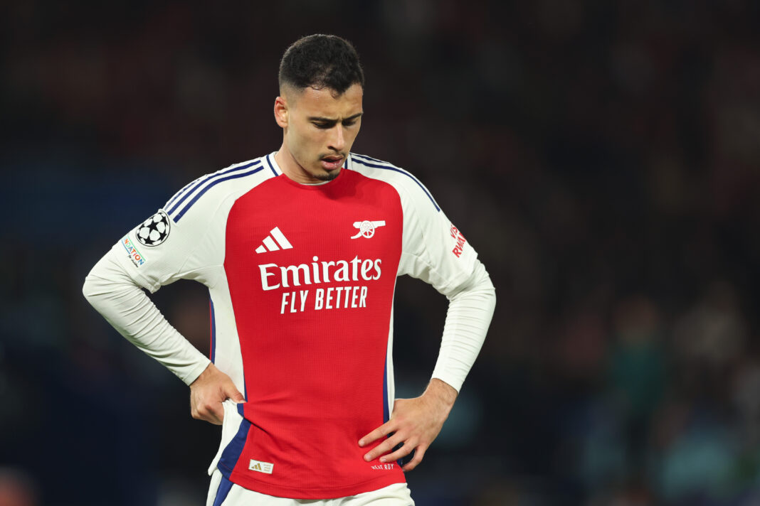 Paris Saint-Germain v Arsenal FC - UEFA Champions League 2024/25 Semi Final Second Leg Gabriel Martinelli of Arsenal