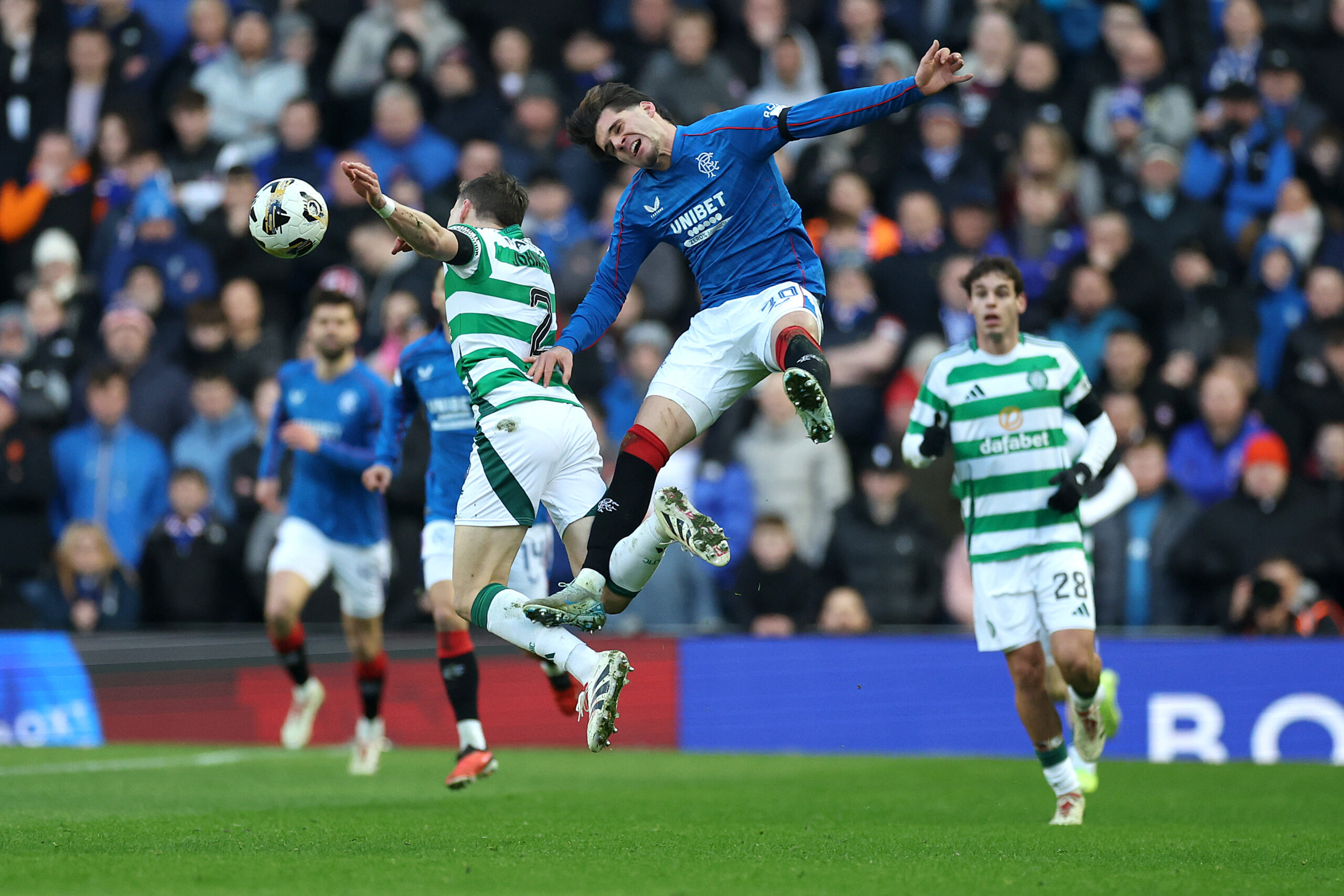 Rangers attacker Ianis Hagi in action against Celtic