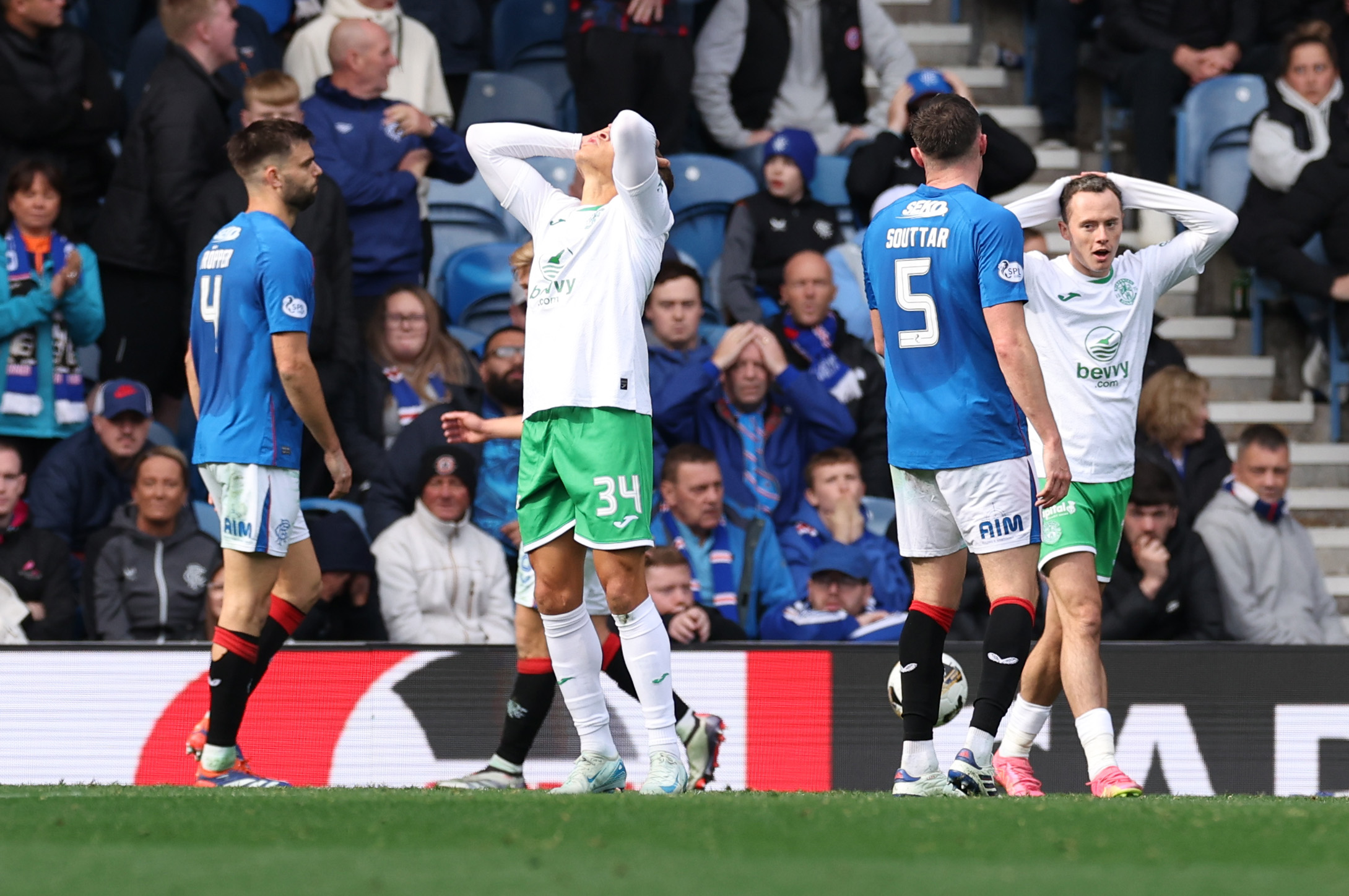 Rangers in action against Hibernian
