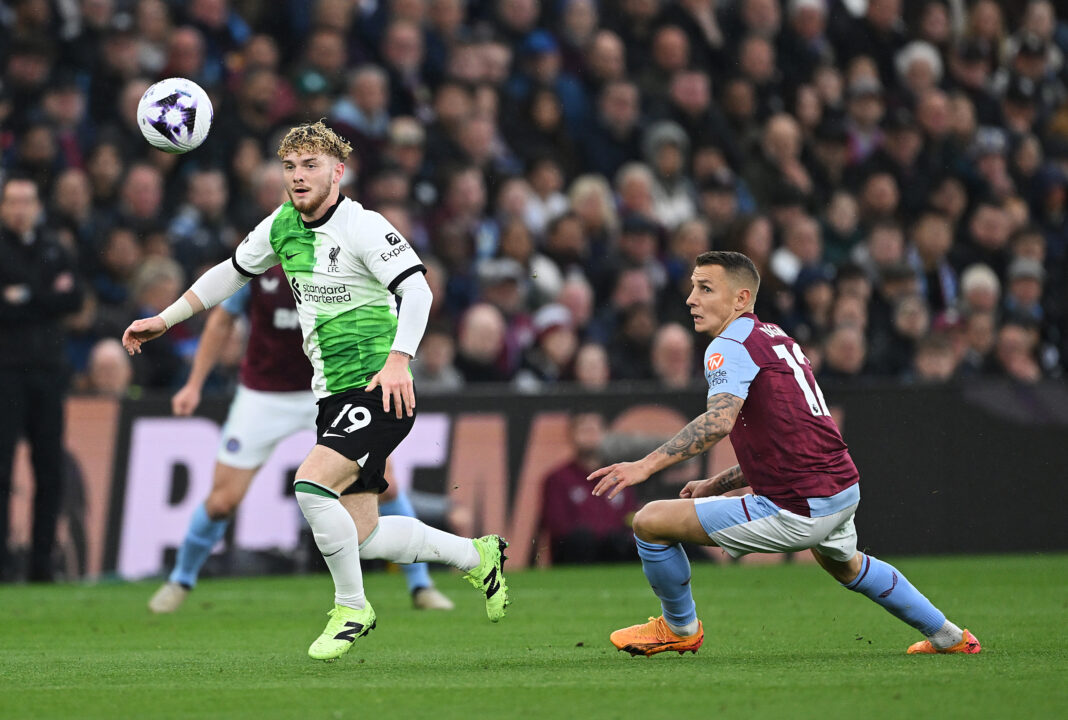 Aston Villa v Liverpool FC - Premier League Harvey Elliott against Aston Villa