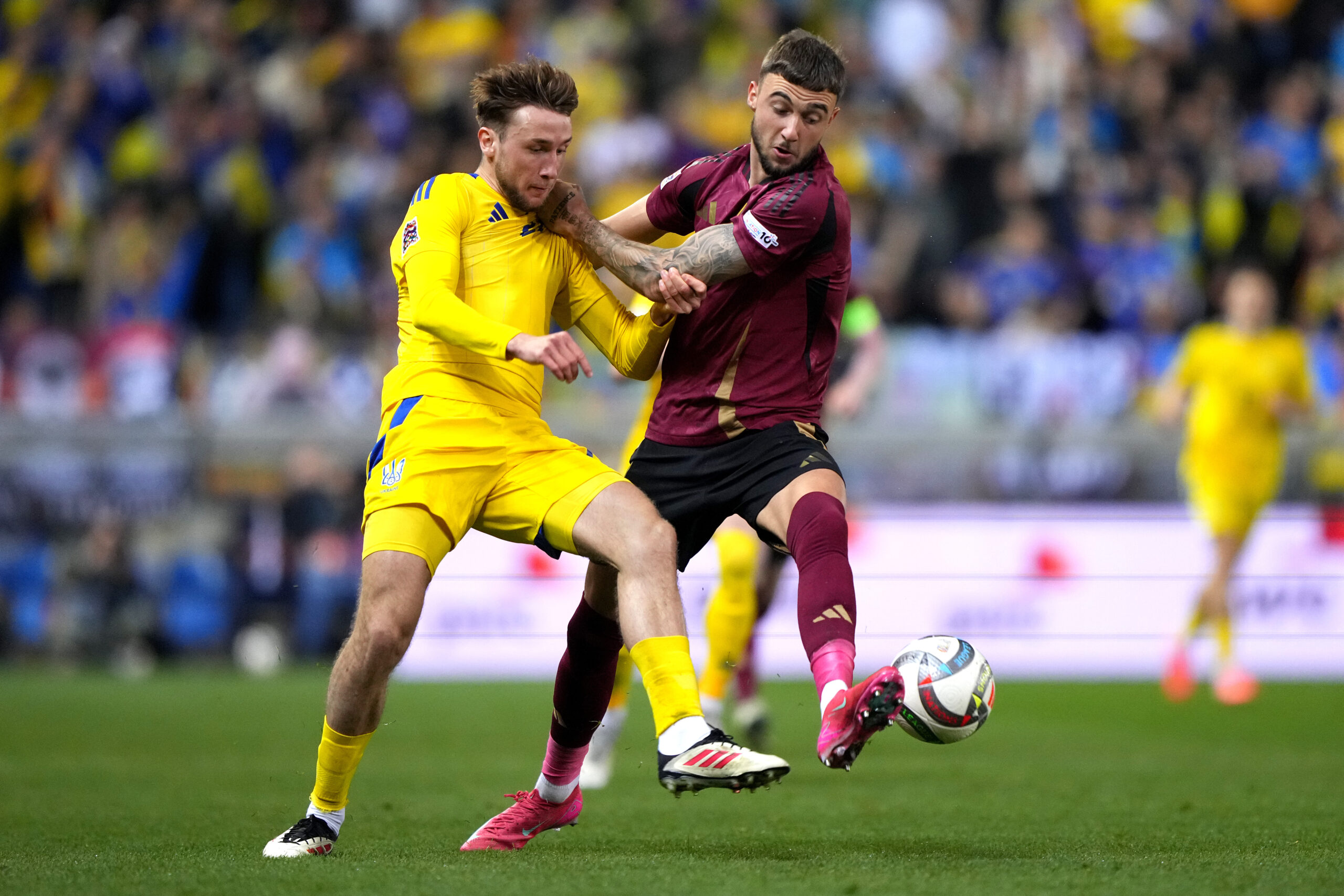 Sunderland target Vladyslav Vanat in action against Belgium