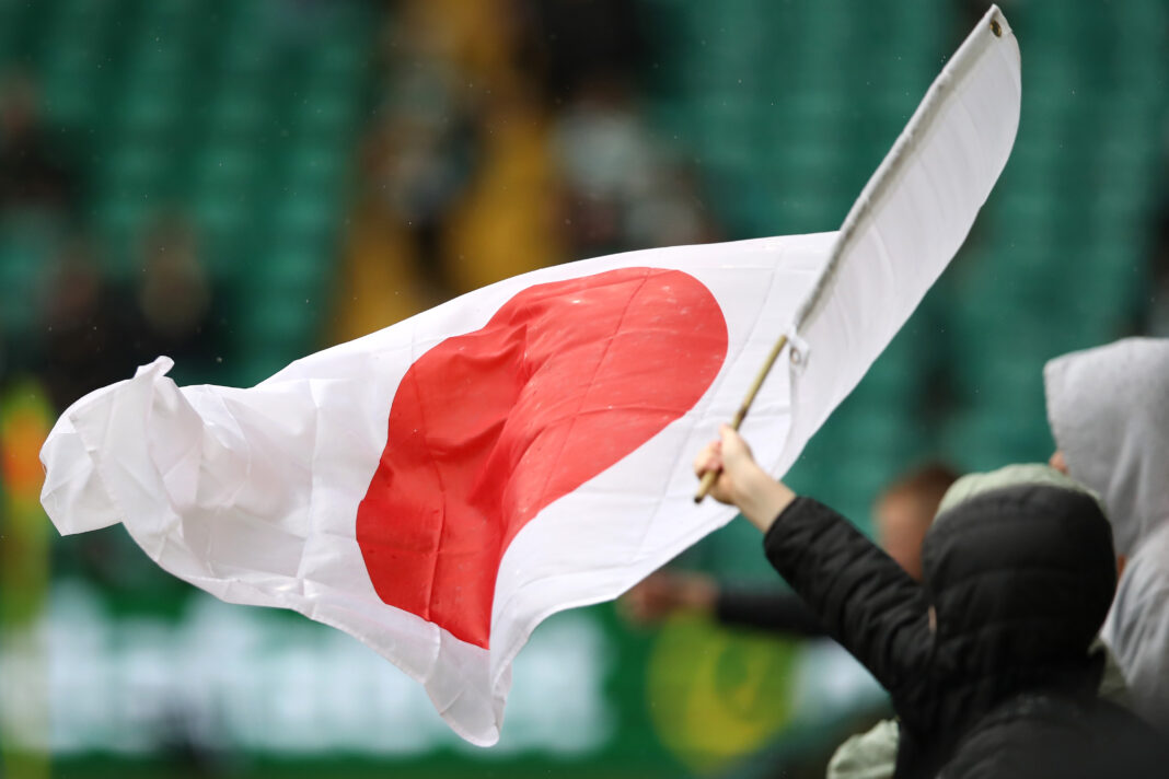 Celtic FC v St. Mirren FC - Cinch Scottish Premiership Japan flag at Celtic Park