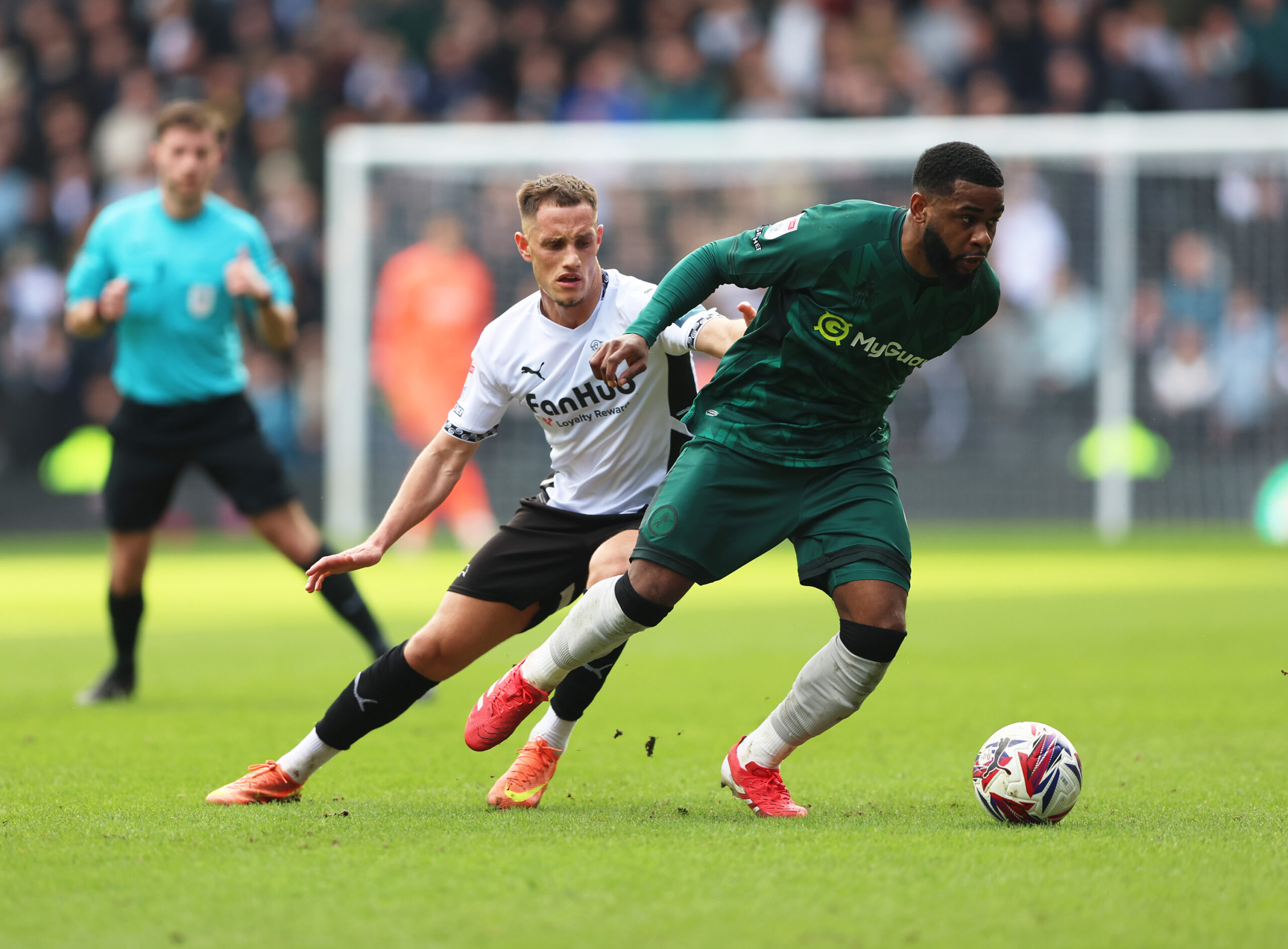 Sunderland target Tanganga in action against Derby County