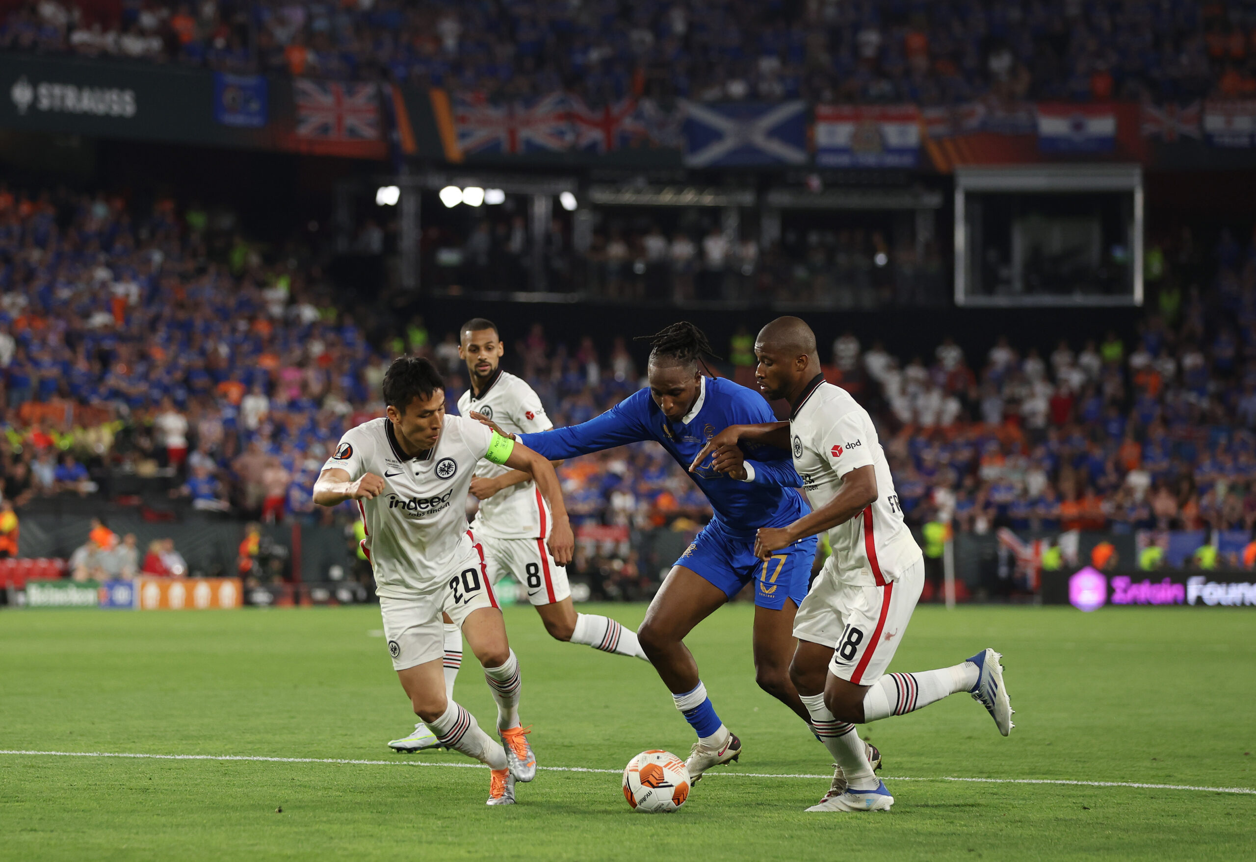 Toure in action against Rangers