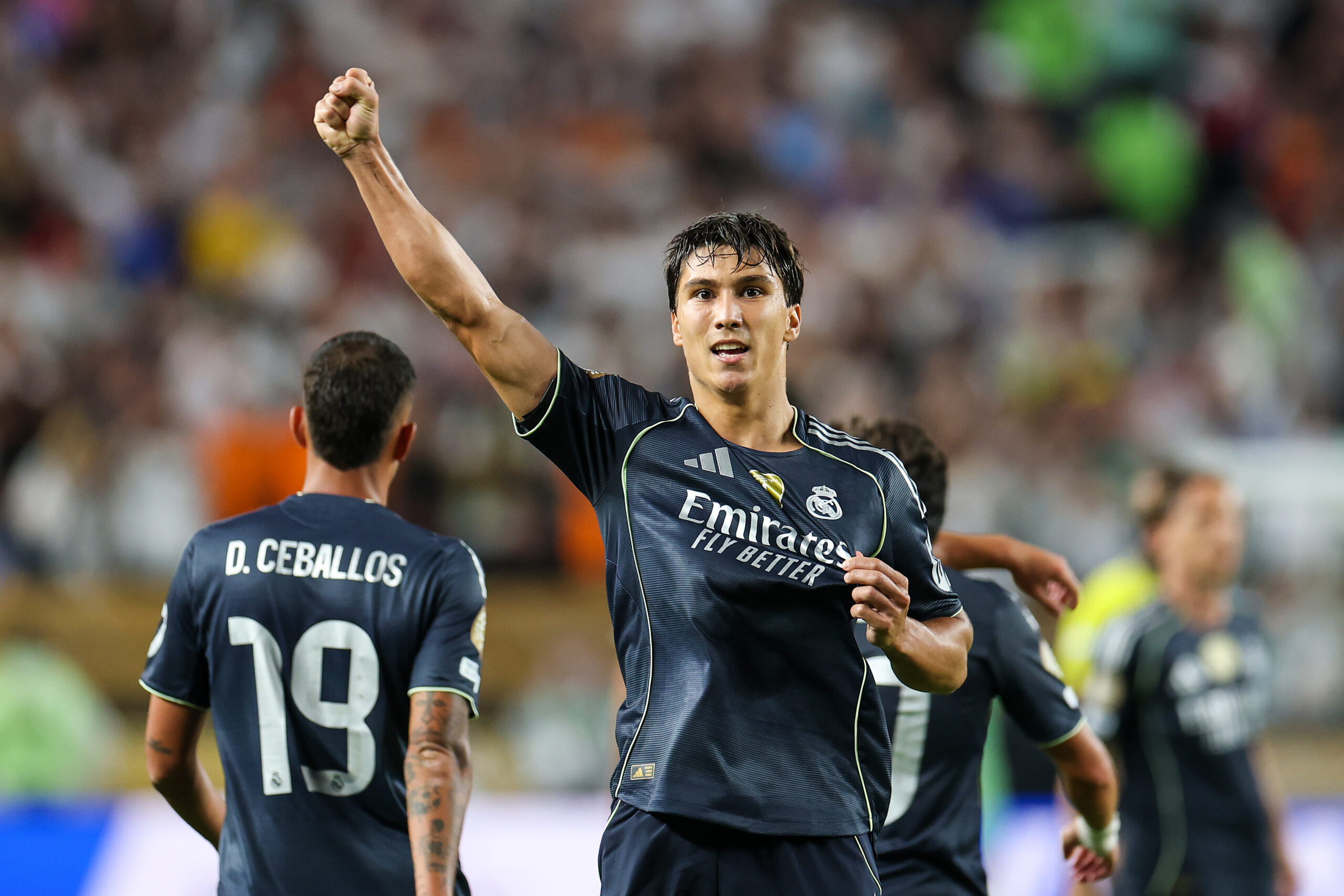 Leeds United target Garcia celebrates his goal for Real Madrid