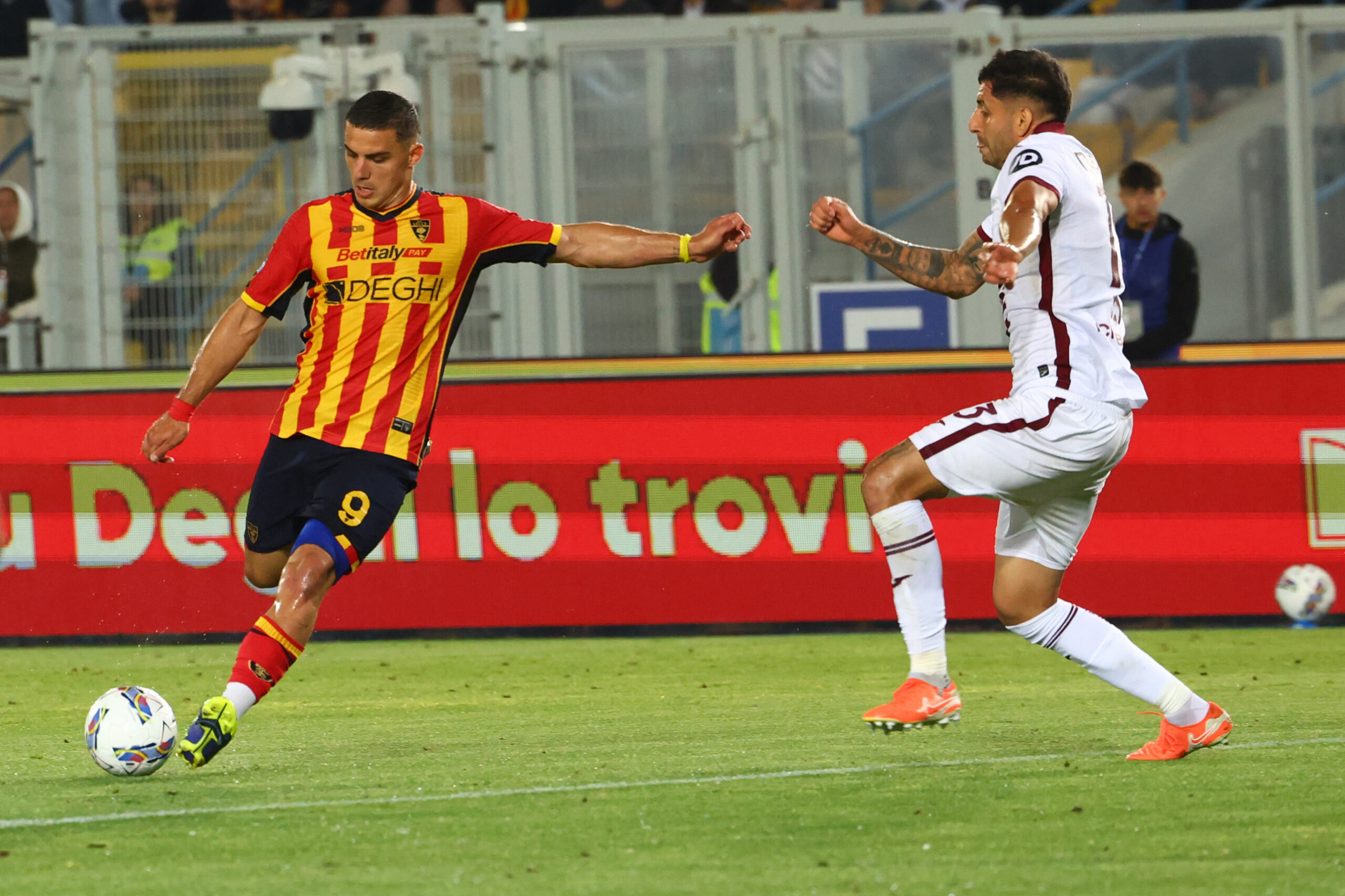 Leeds United target Krstovic in action for Lecee