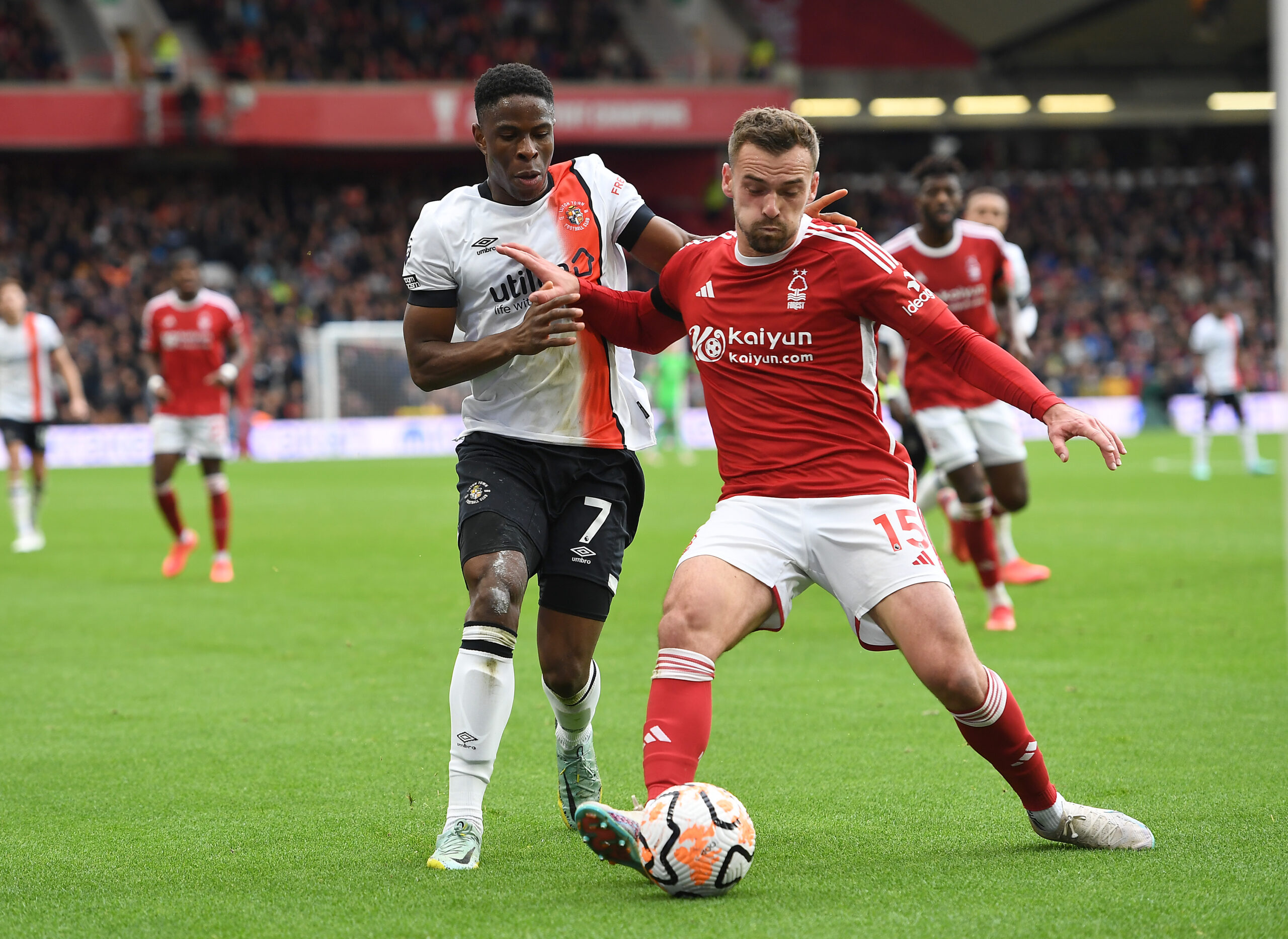 Sunderland target Toffolo in action against Luton Town