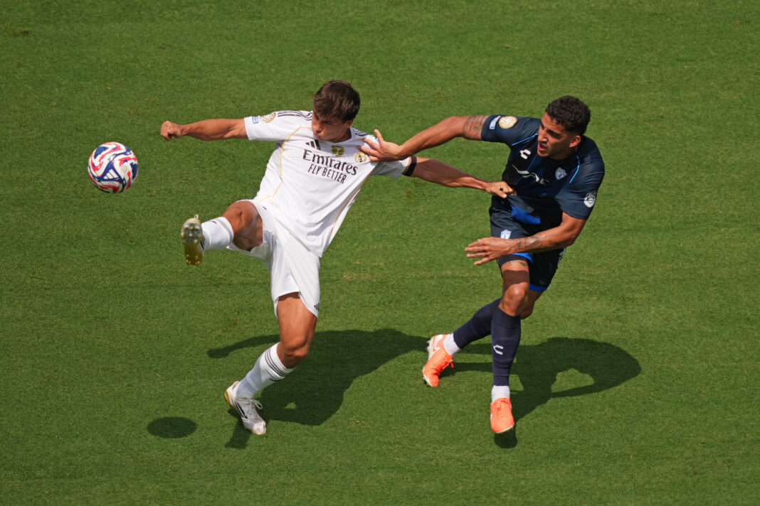 Real Madrid CF v CF Pachuca: Group H - FIFA Club World Cup 2025 Leeds United target Gonzalo Garcia