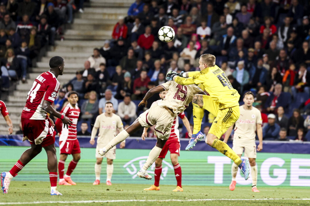 FC Salzburg v Stade Brestois 29 - UEFA Champions League 2024/25 League Phase MD2 Aston Villa target Bizot