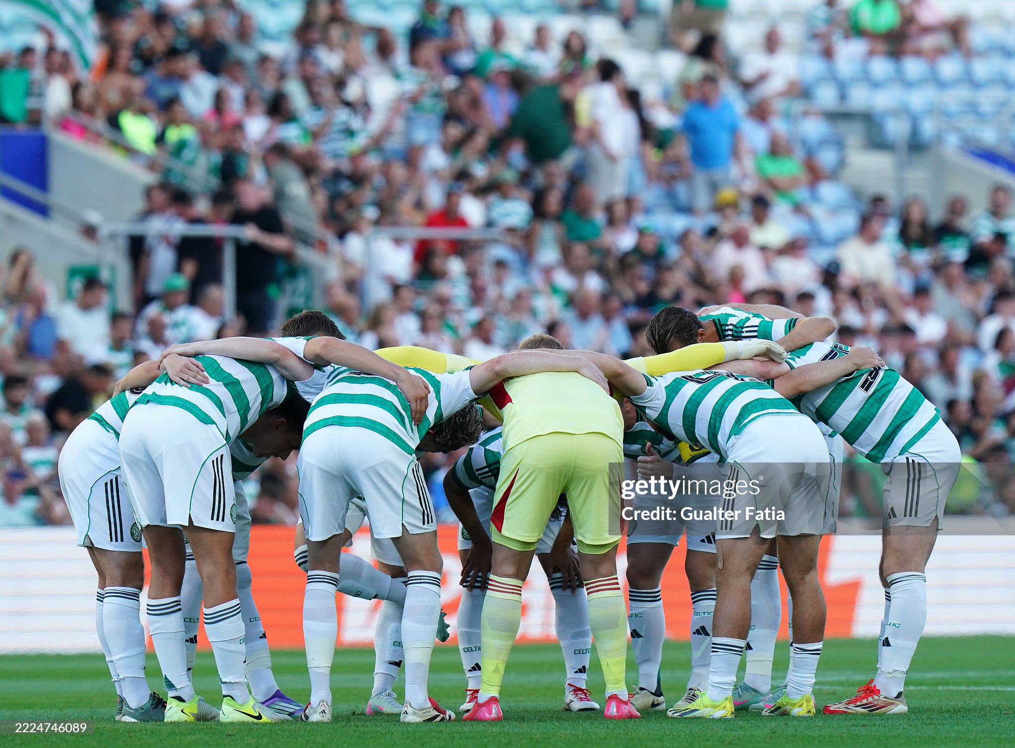 Celtic before their pre-season game against Sporting CP