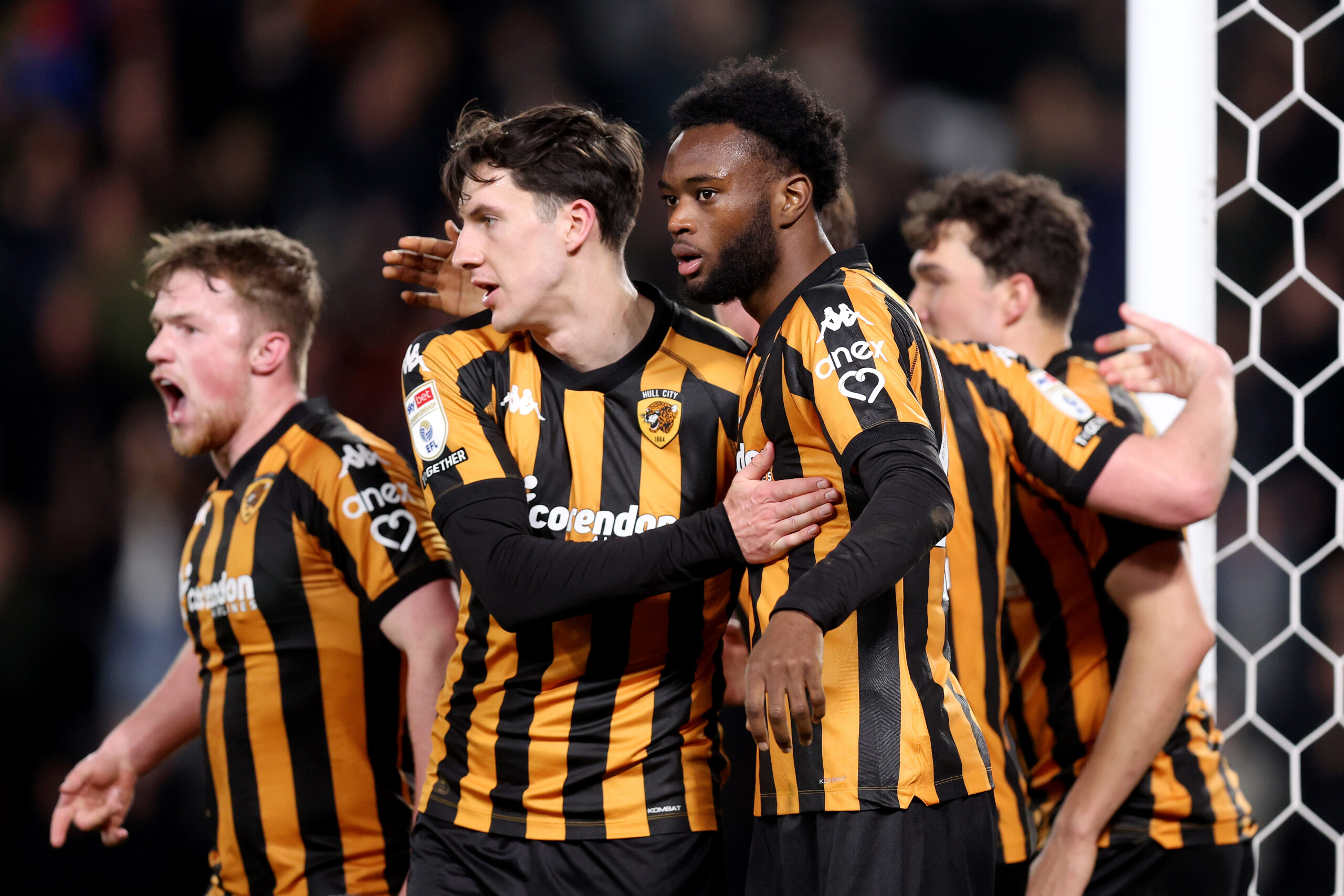 Rangers target Kamara celebrates his goal with Hull City