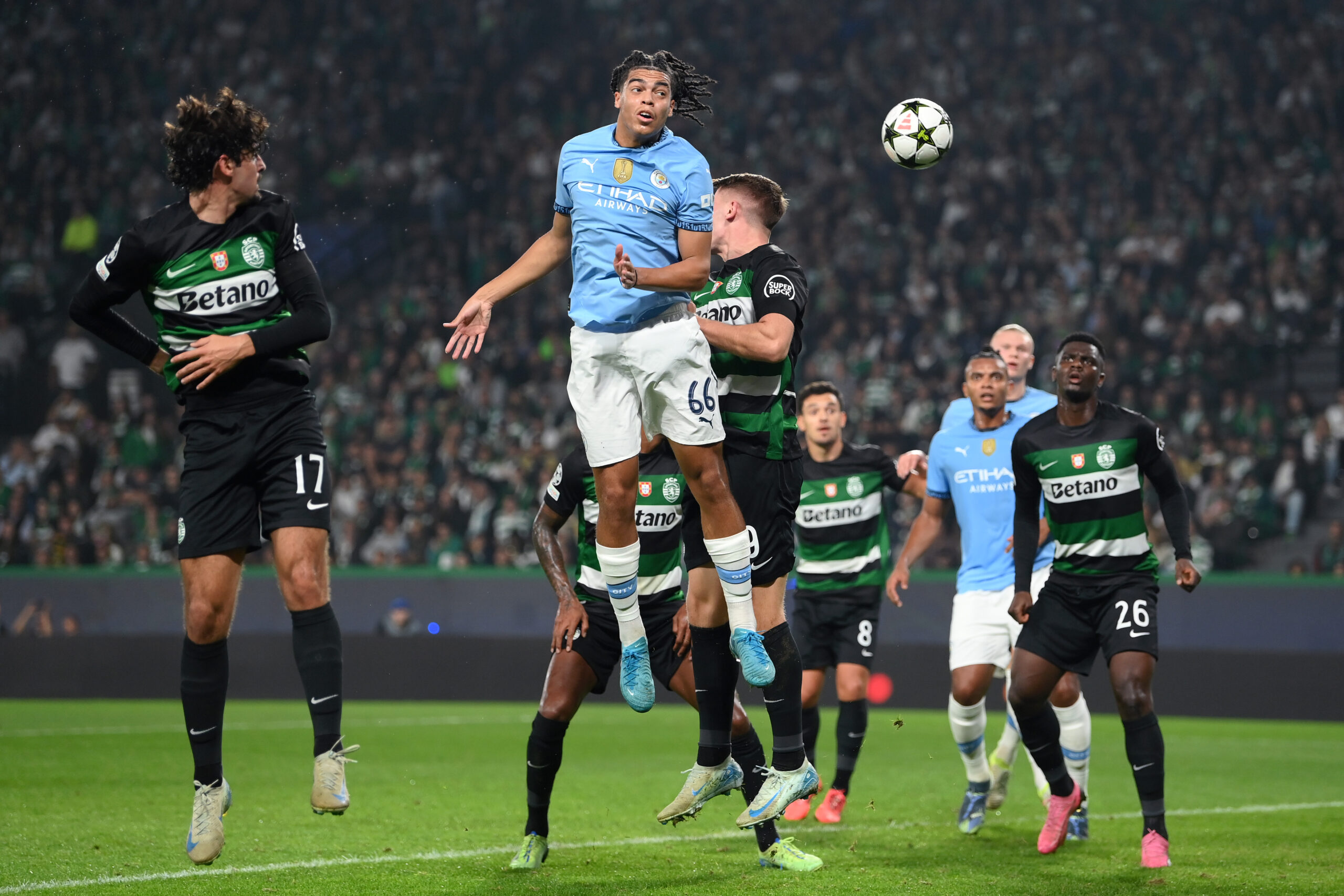 Celtic target Simpson-Pusey in action against Sporting CP