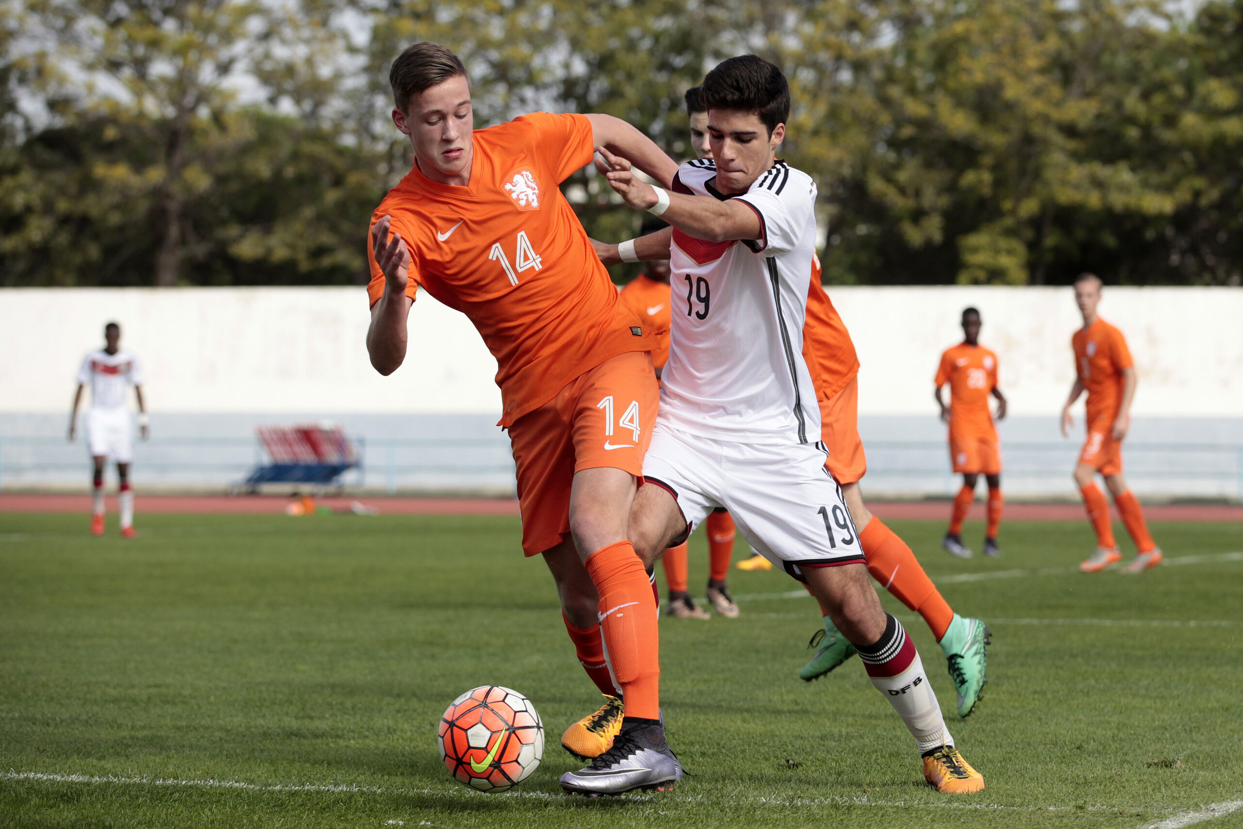 Celtic target de Haas in action for the Netherlands U16s