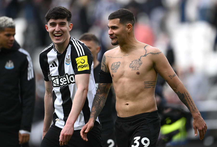 Newcastle United FC v Manchester United FC - Premier League Newcastle United push to extend Bruno Guimaraes and Valentino Livramento’s contracts amid Manchester City’s growing interest.