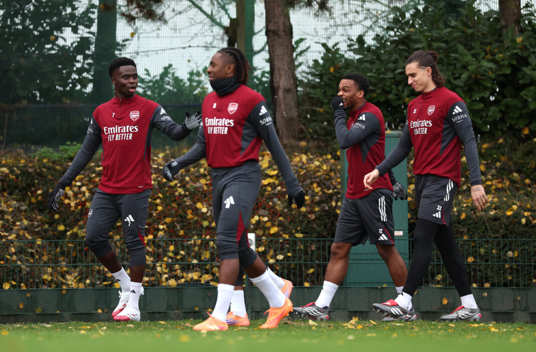 Arsenal FC Training Session And Press Conference - UEFA Champions League 2025/26 League Phase MD6 Arsenal